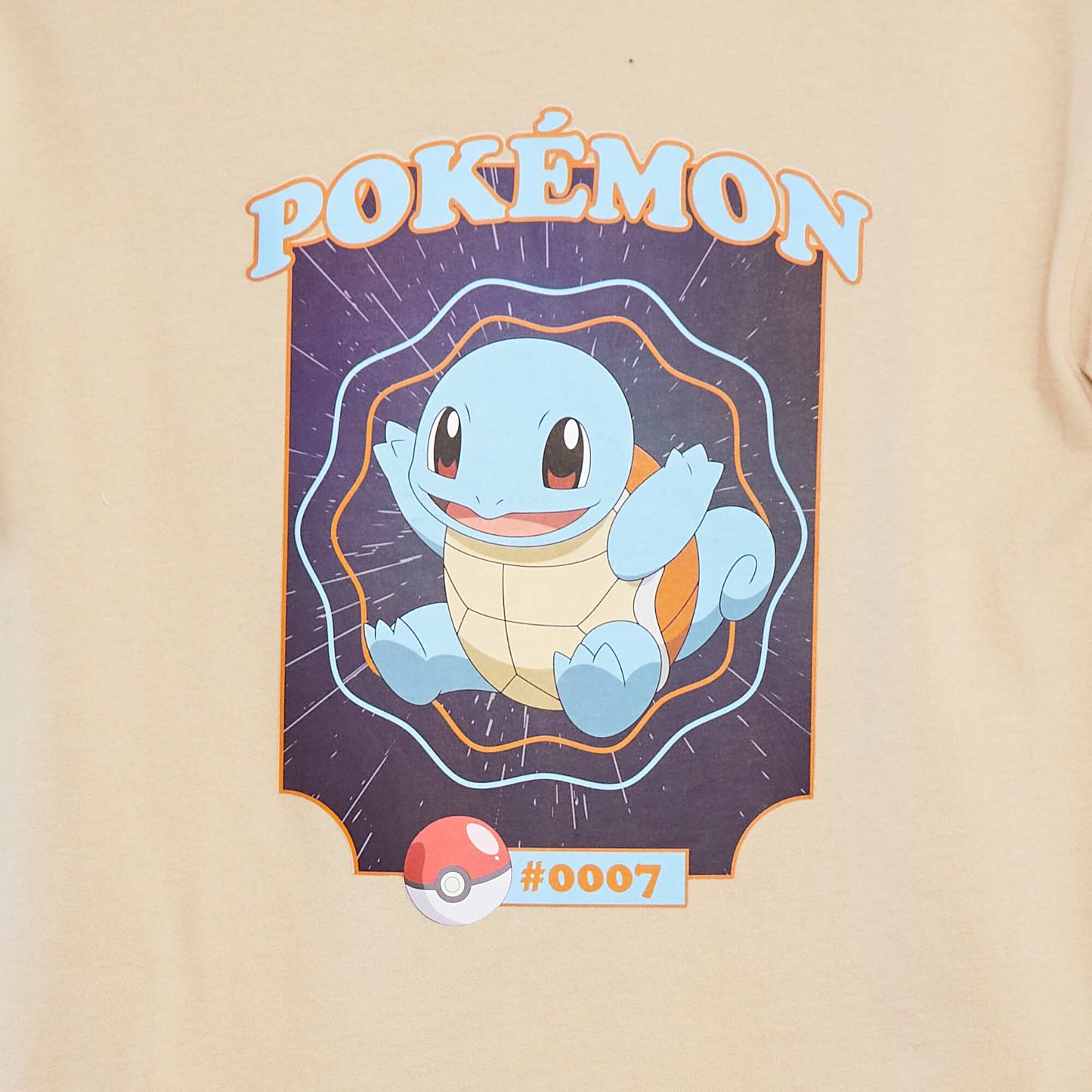 T-shirt à manches courtes 'Carapuce' BEIGE
