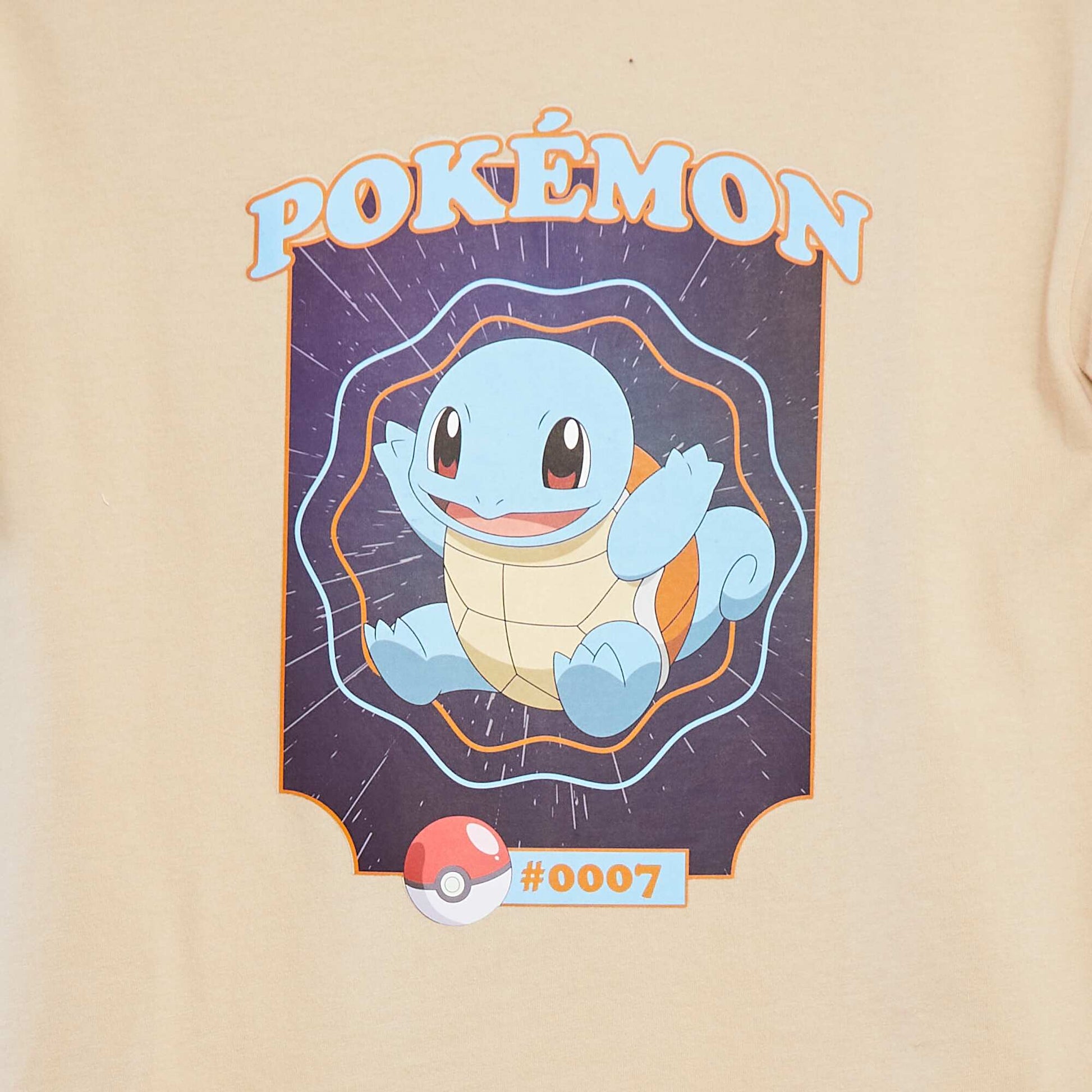 T-shirt à manches courtes 'Carapuce' BEIGE