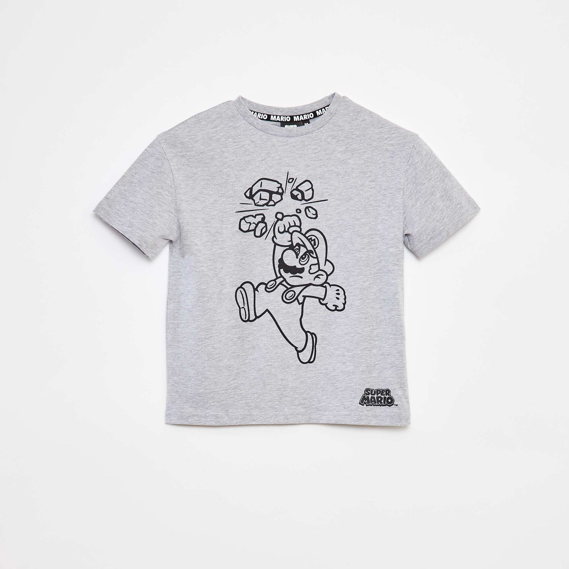 T-shirt imprimé 'Mario' GRIS