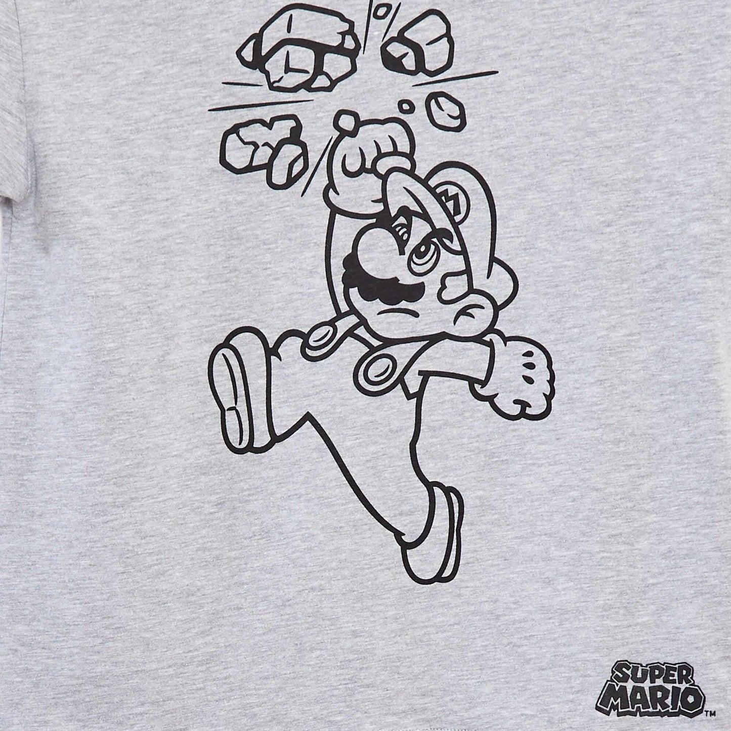 T-shirt imprimé 'Mario' GRIS