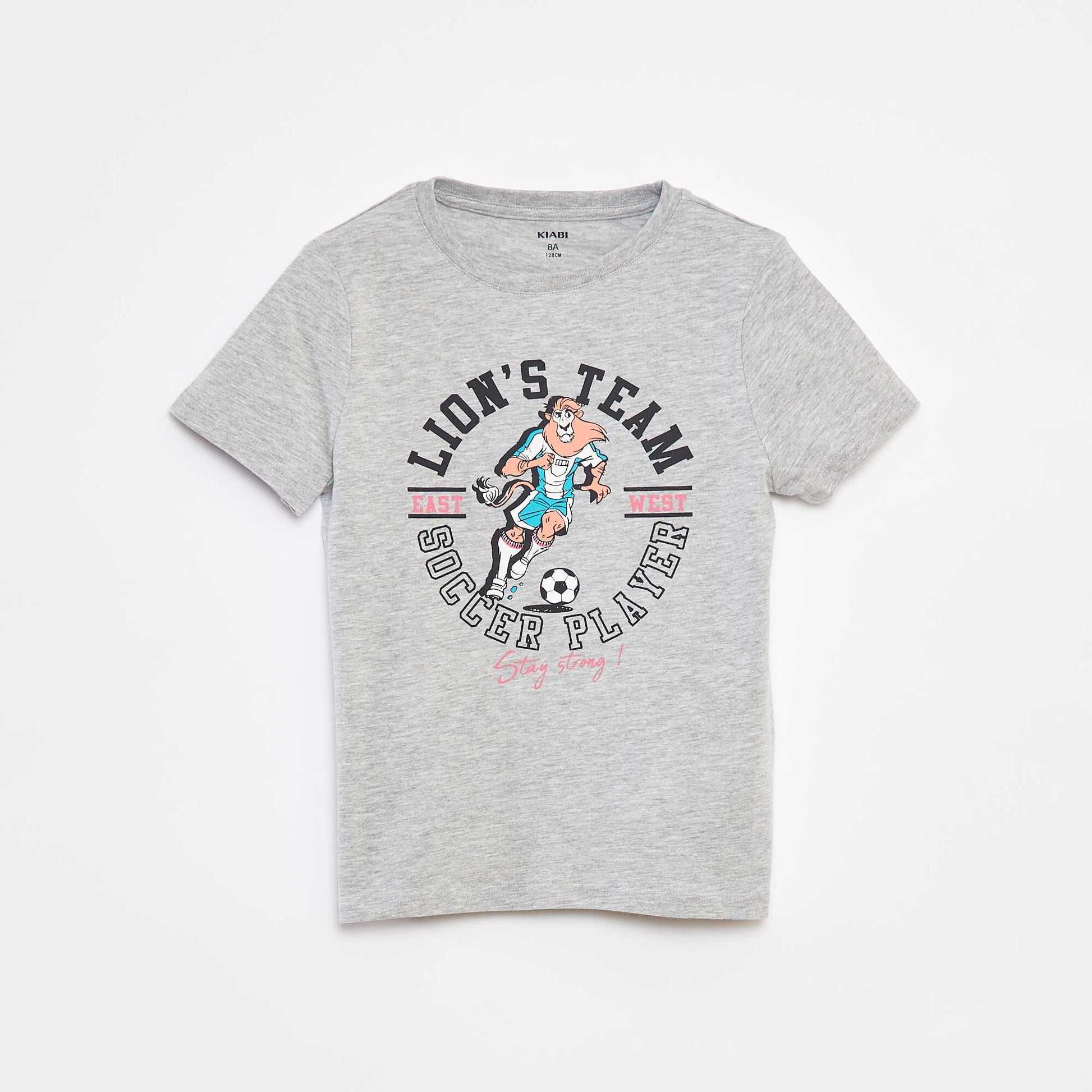 T-shirt imprimé manches courtes GRIS