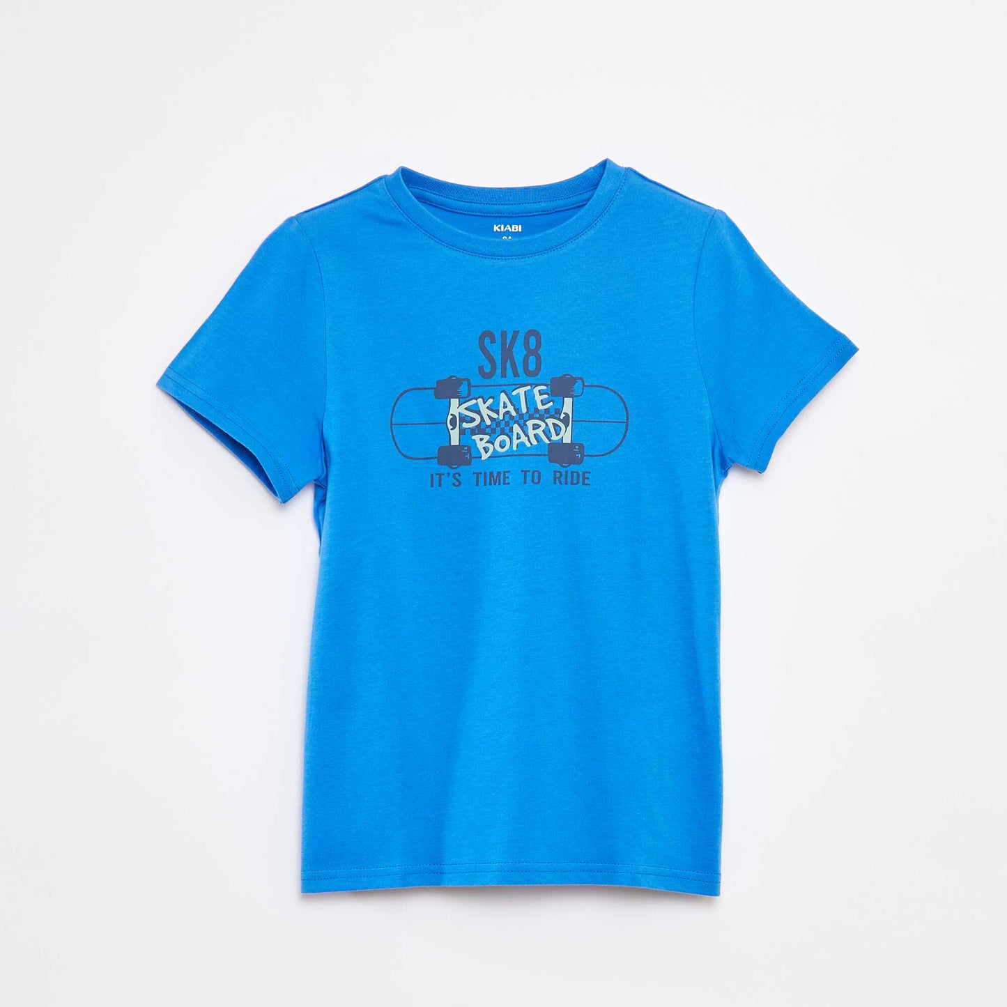 T-shirt imprimé manches courtes BLEU