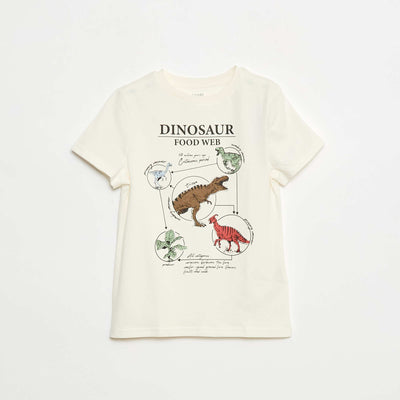 T-shirt imprimé manches courtes BLANC