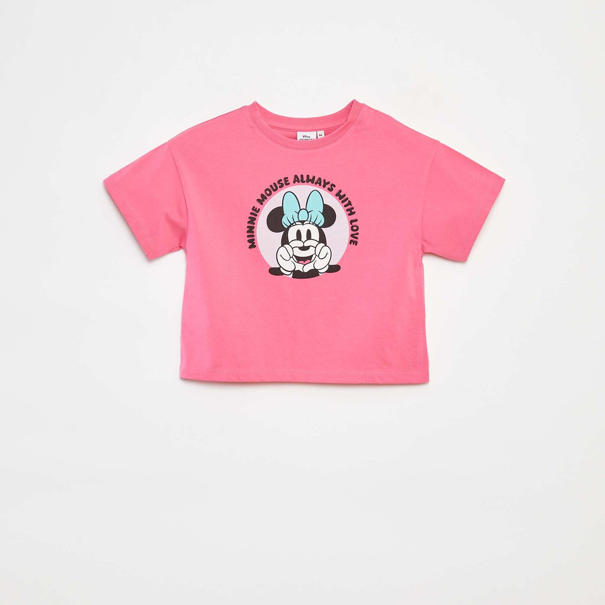 T-shirt à manches courtes cropped 'Minnie' 'Disney' ROSE