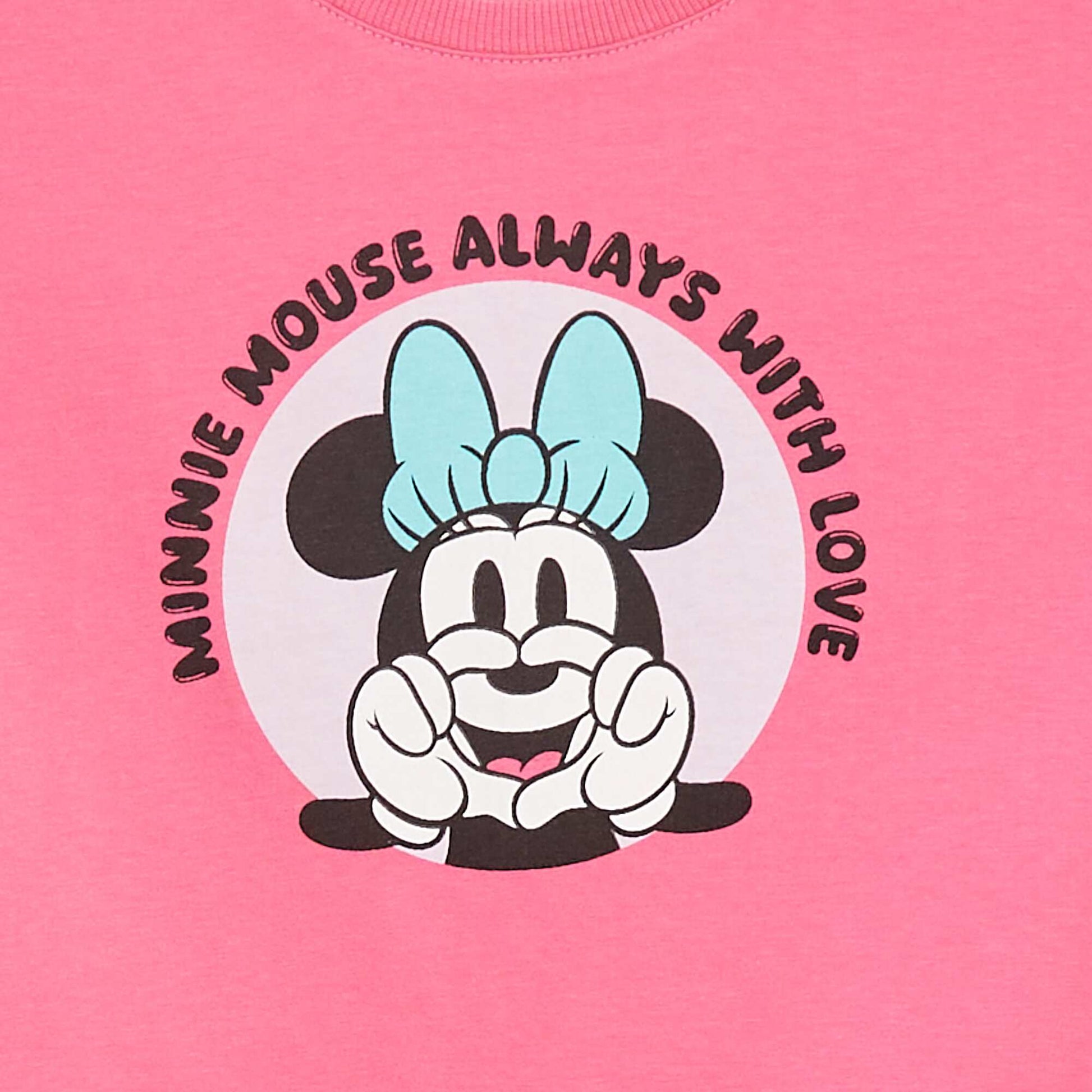 T-shirt à manches courtes cropped 'Minnie' 'Disney' ROSE