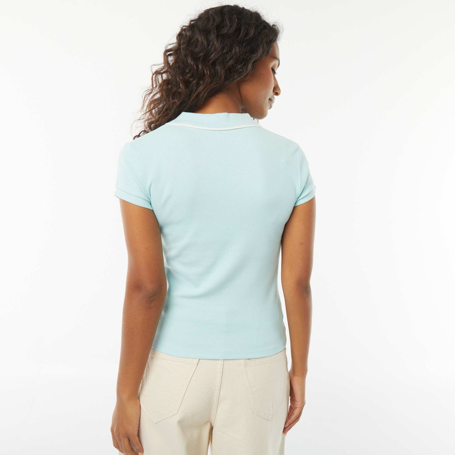 T-shirt polo à manches courtes BLEU