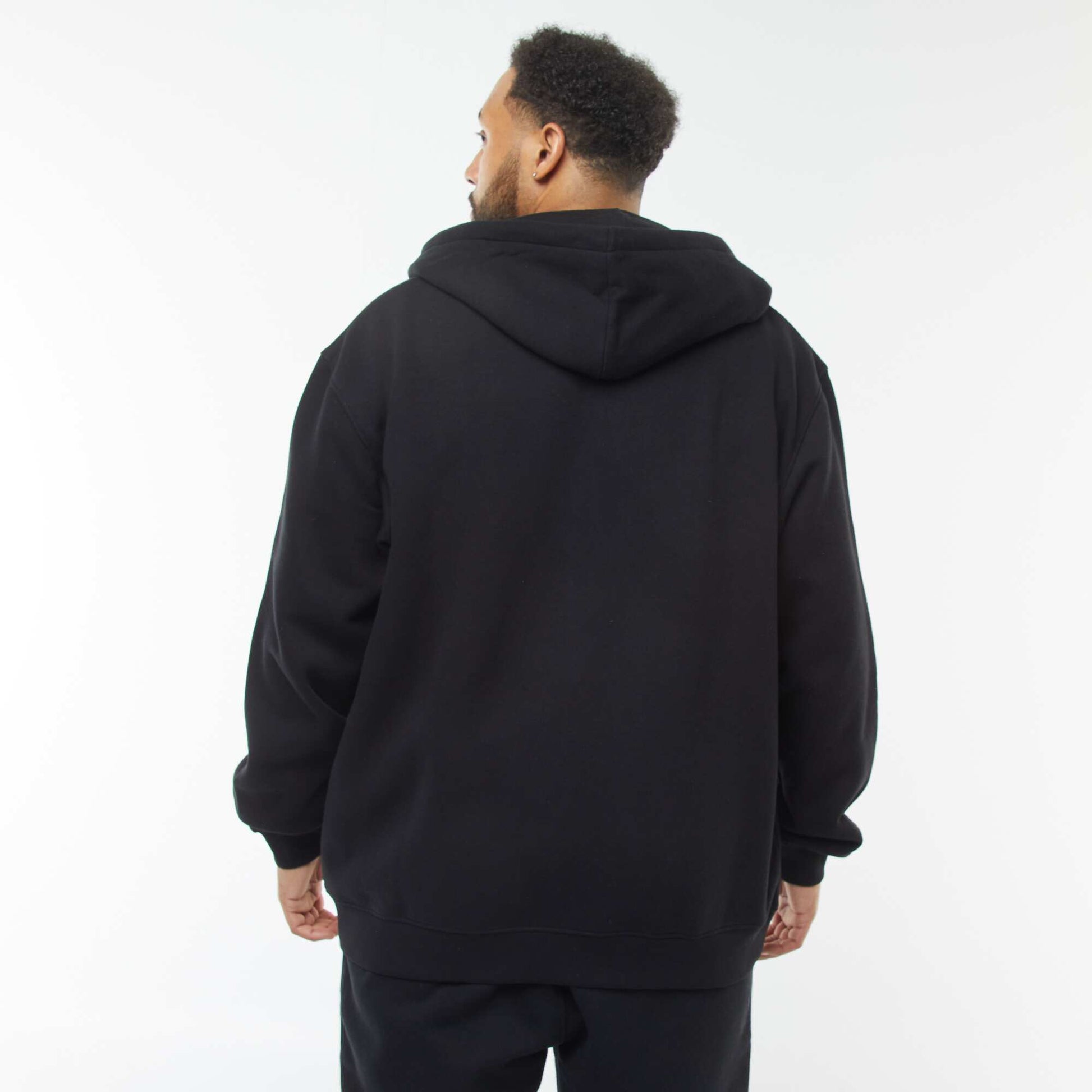 Sweat à capuche à ouverture zippée NOIR