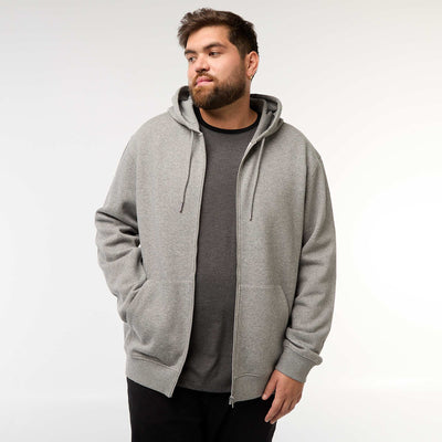 Sweat à capuche à ouverture zippée GRIS
