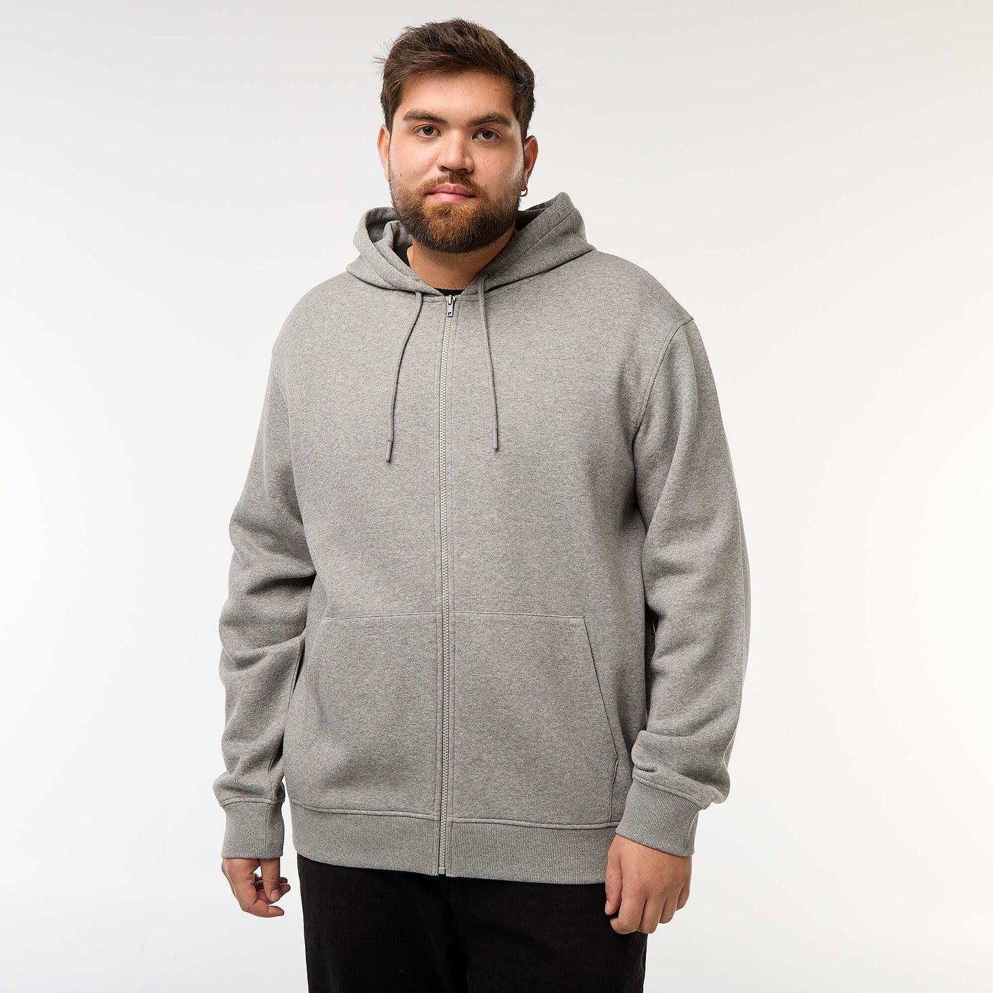 Sweat à capuche à ouverture zippée GRIS