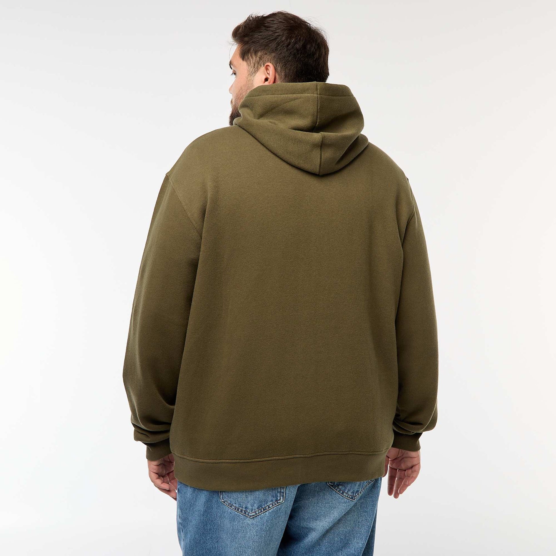 Sweat à capuche à ouverture zippée KAKI