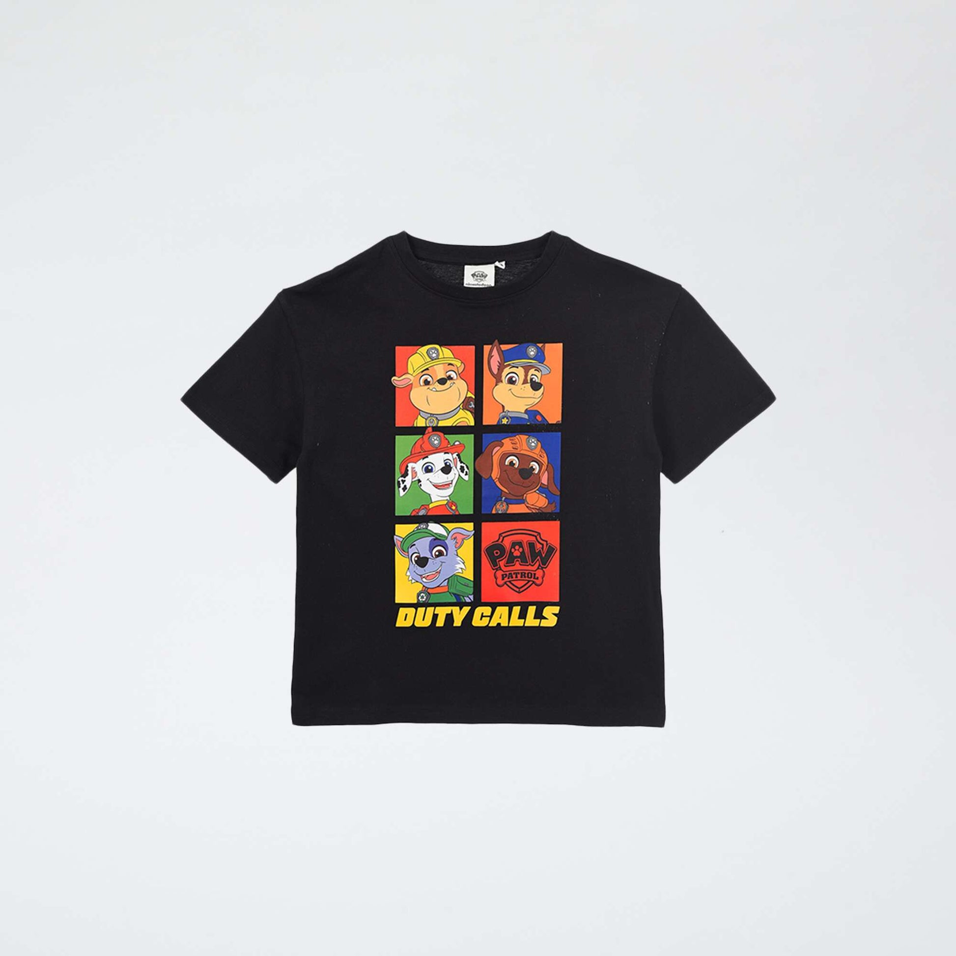 Tee-shirt imprimé 'Pat' Patrouille' NOIR
