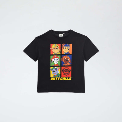 Tee-shirt imprimé 'Pat' Patrouille' NOIR