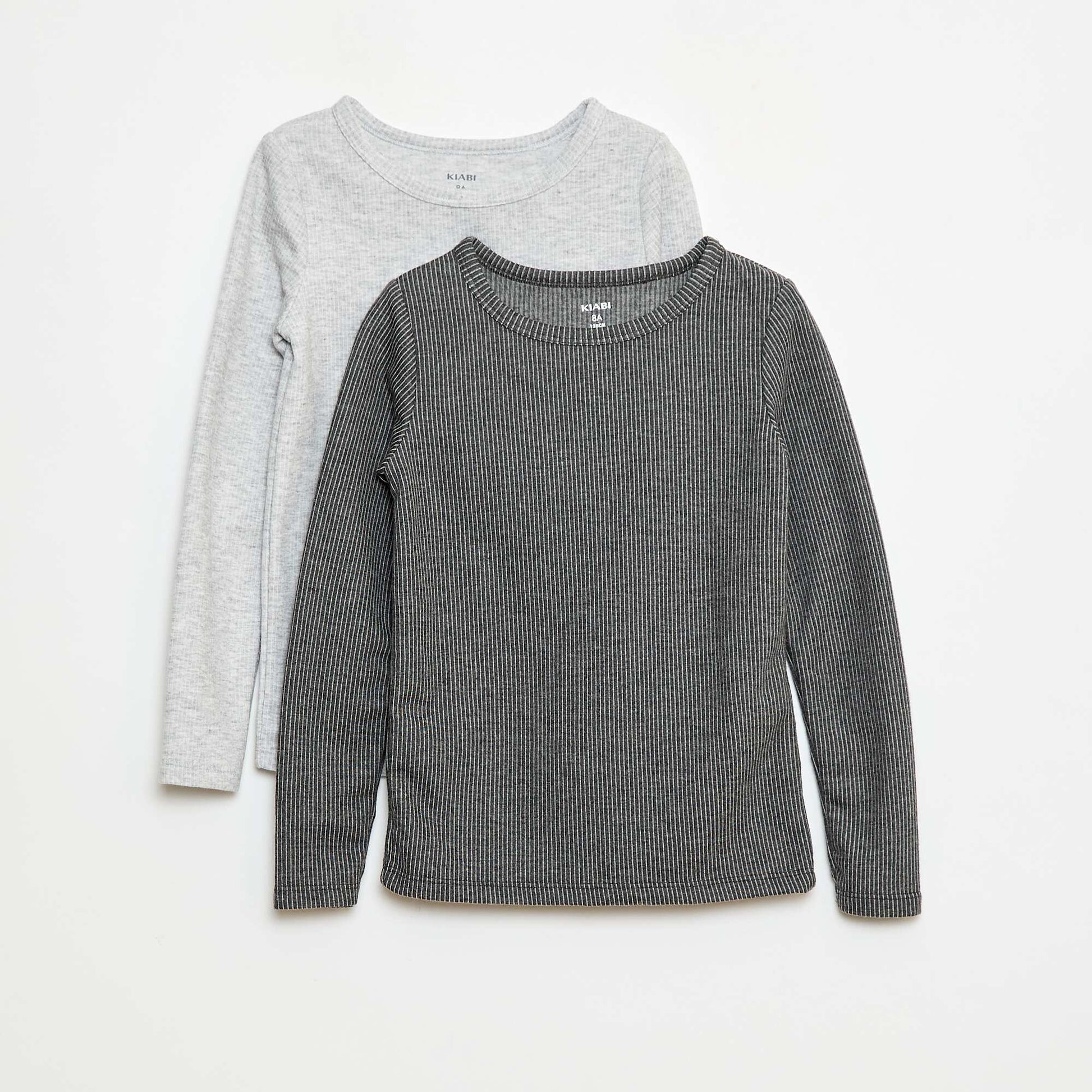 Lot de 2 t-shirts en maille thermo régulatrice GRIS