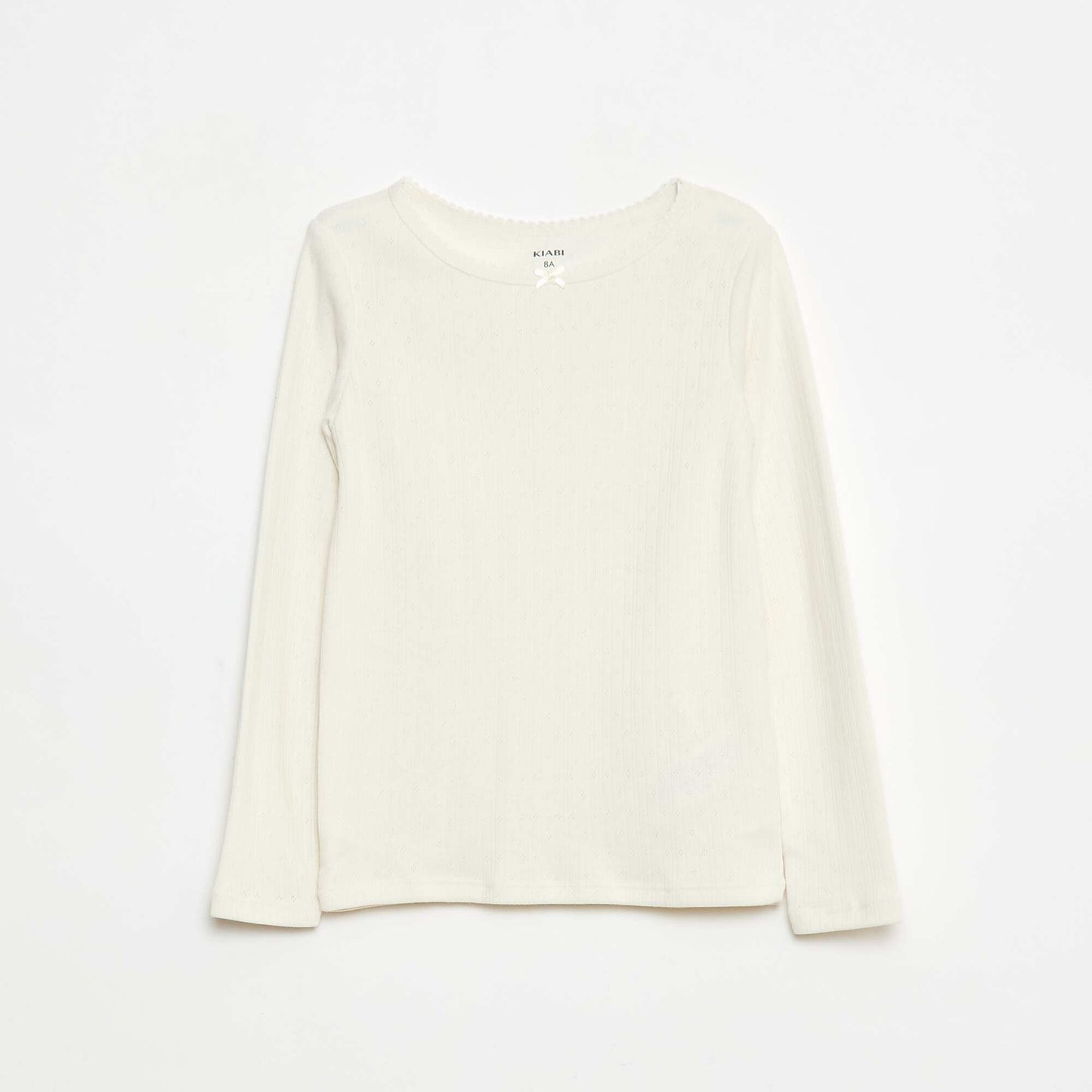 Lot de 2 t-shirts en maille pointelle à manches longues ROSE