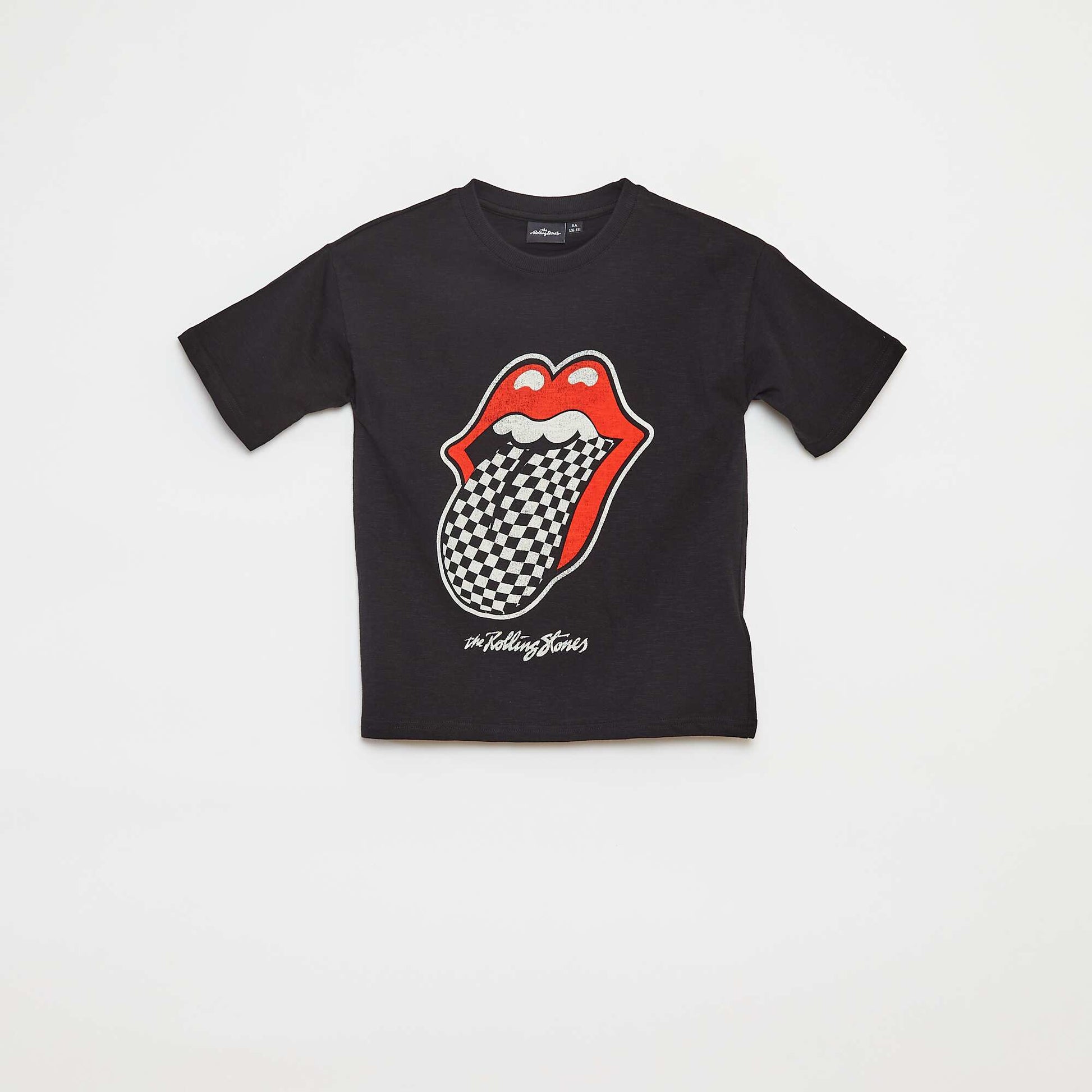 T-shirt loose à manches courtes 'Rolling Stones' NOIR