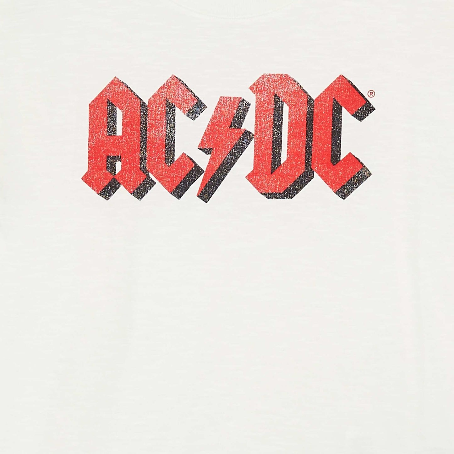 T-shirt loose à manches courtes 'AC/DC' BLANC
