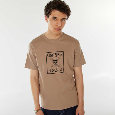 T-shirt imprimé 'One piece' BEIGE