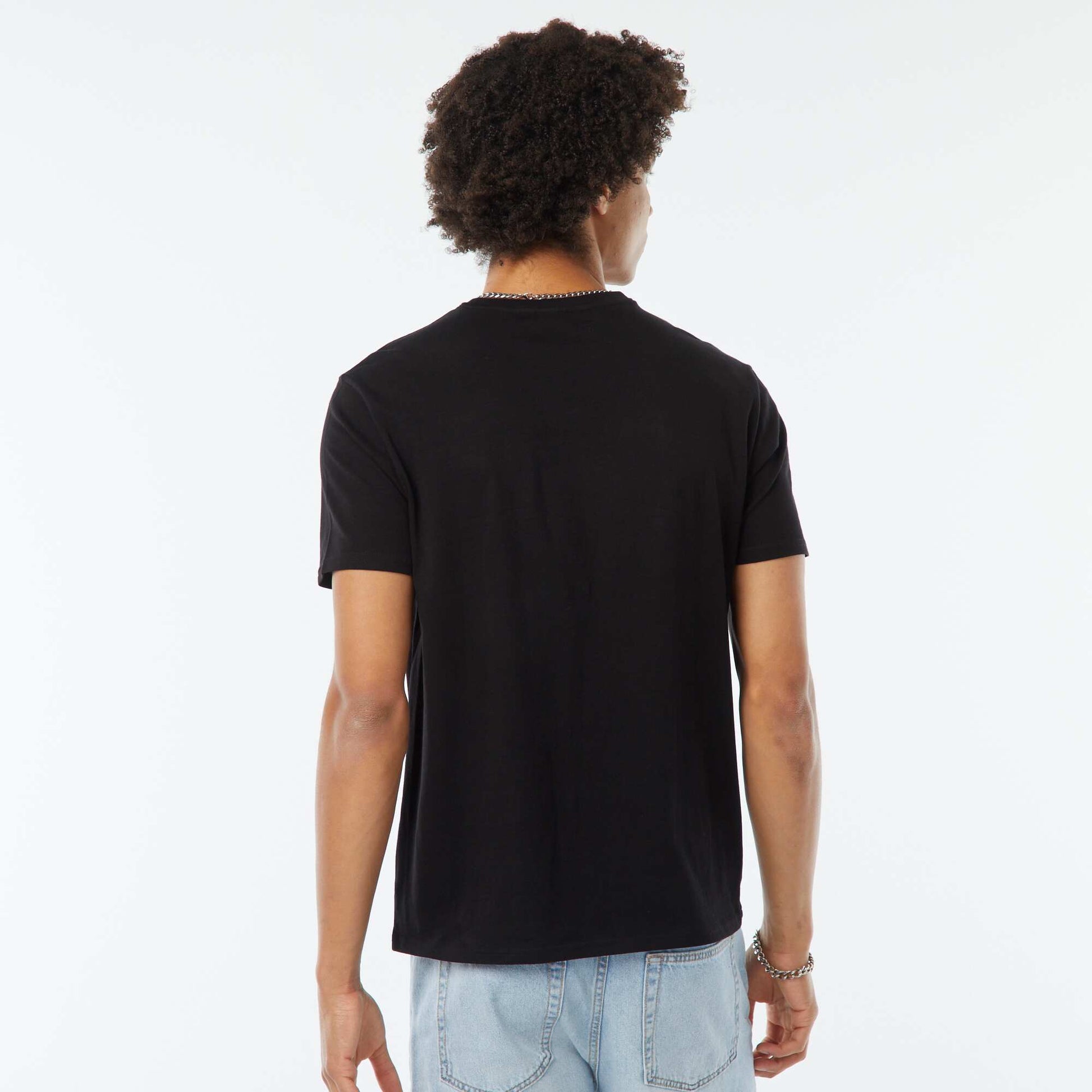 Tee-shirt imprimé 'One Piece' à manches courtes NOIR