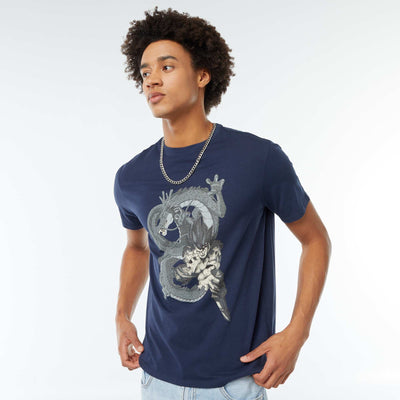 T-shirt imprimé 'Dragon Balll Z' BLEU