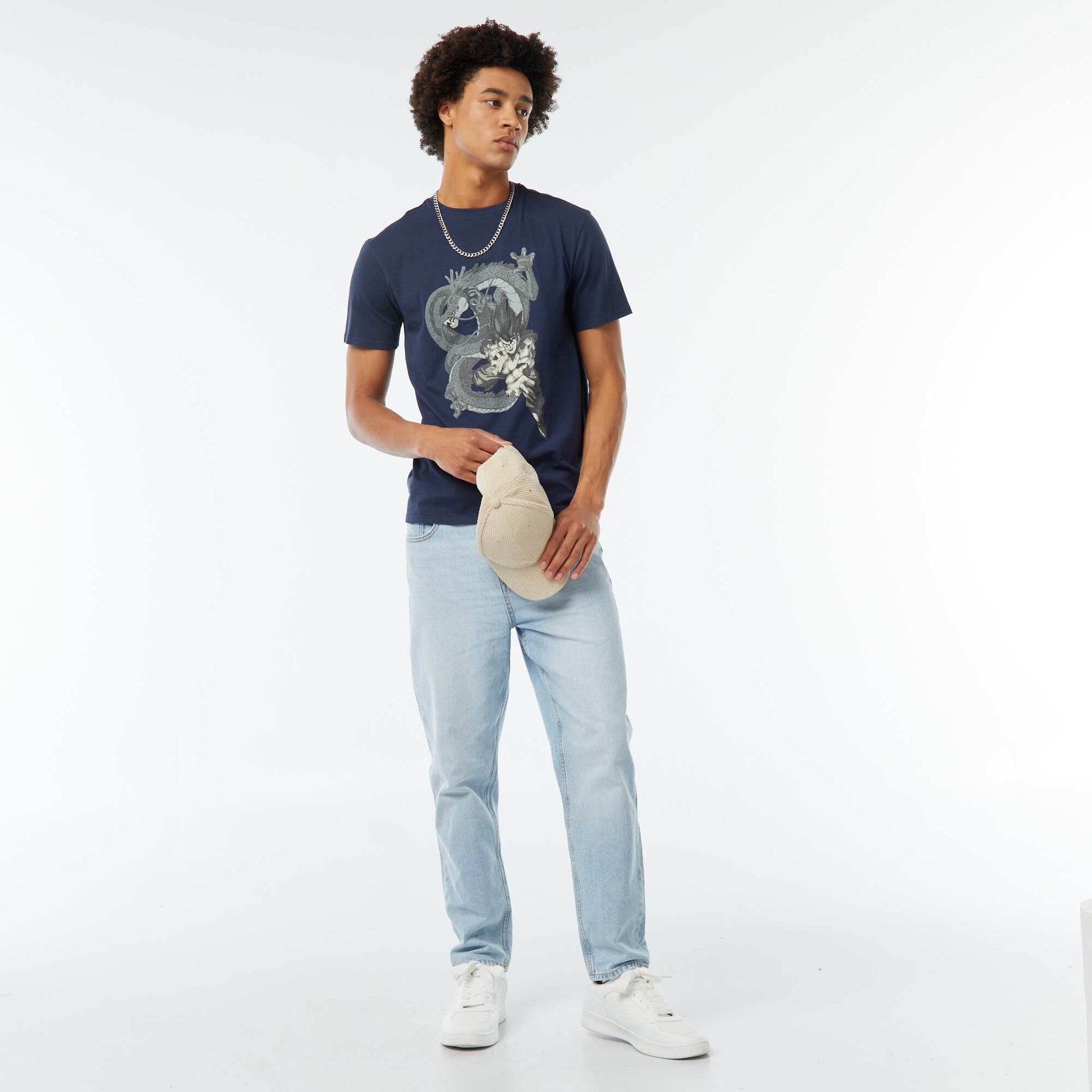 T-shirt imprimé 'Dragon Balll Z' BLEU