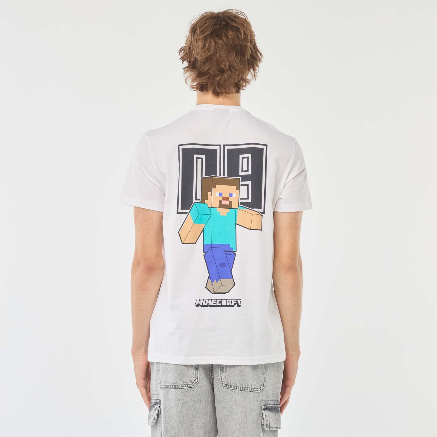 T-shirt imprimé 'Minecraft' BLANC