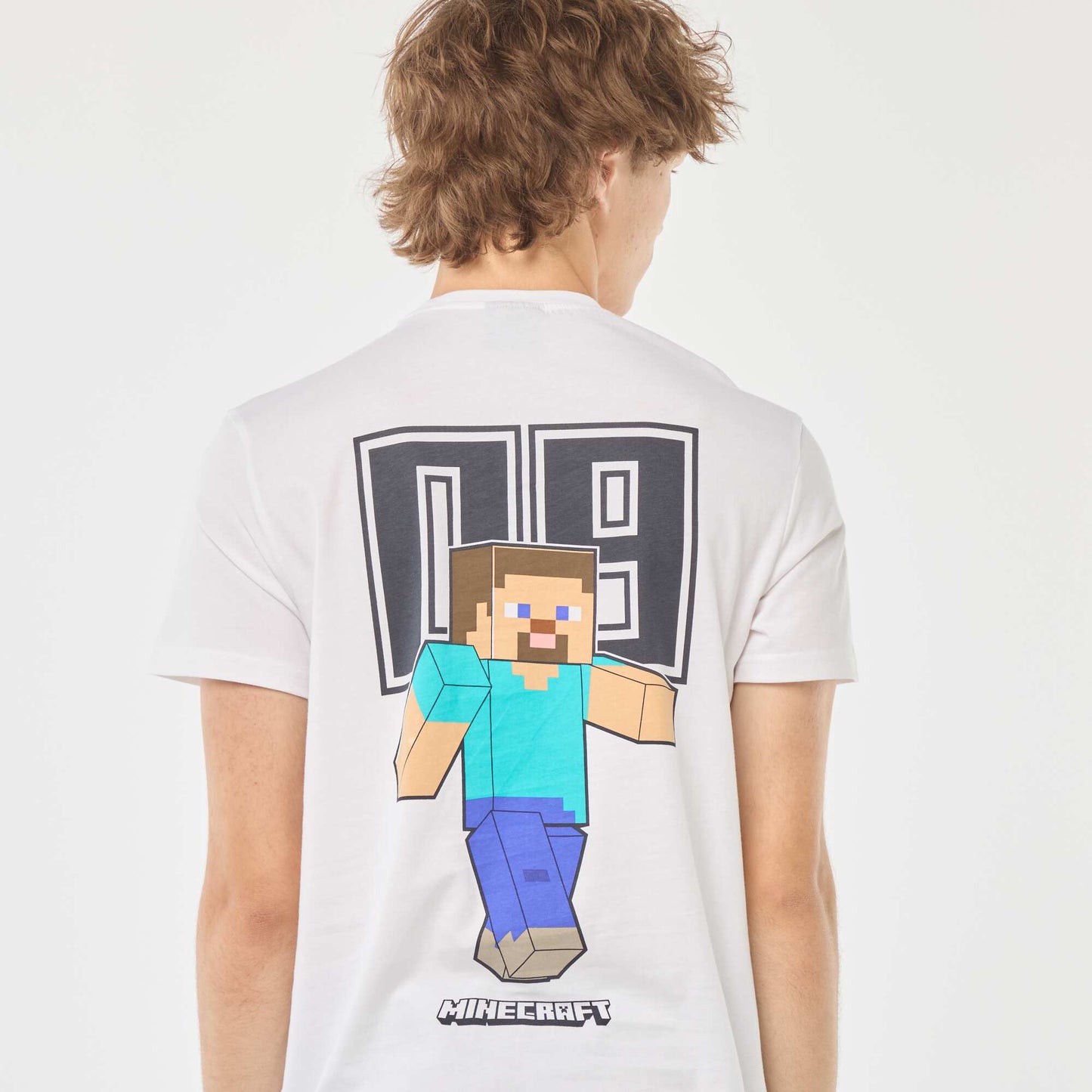 T-shirt imprimé 'Minecraft' BLANC