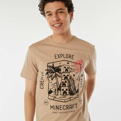 T-shirt imprimé 'Minecraft' BEIGE