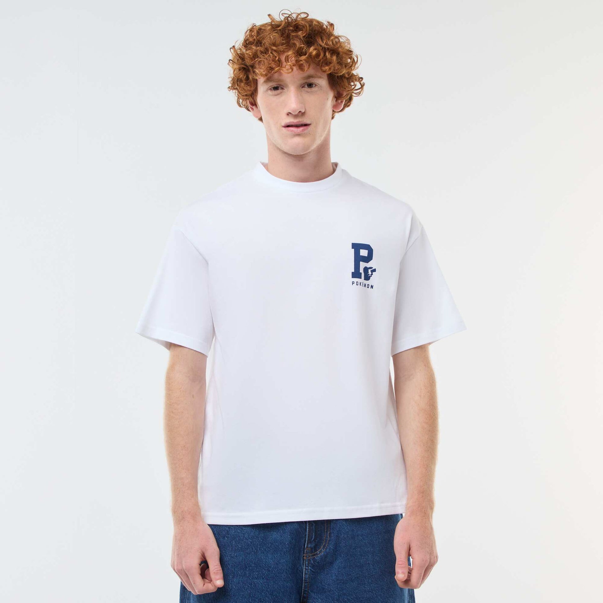 T-shirt à manches courtes imprimé recto-verso 'Pikachu' 'Pokémon' BLANC