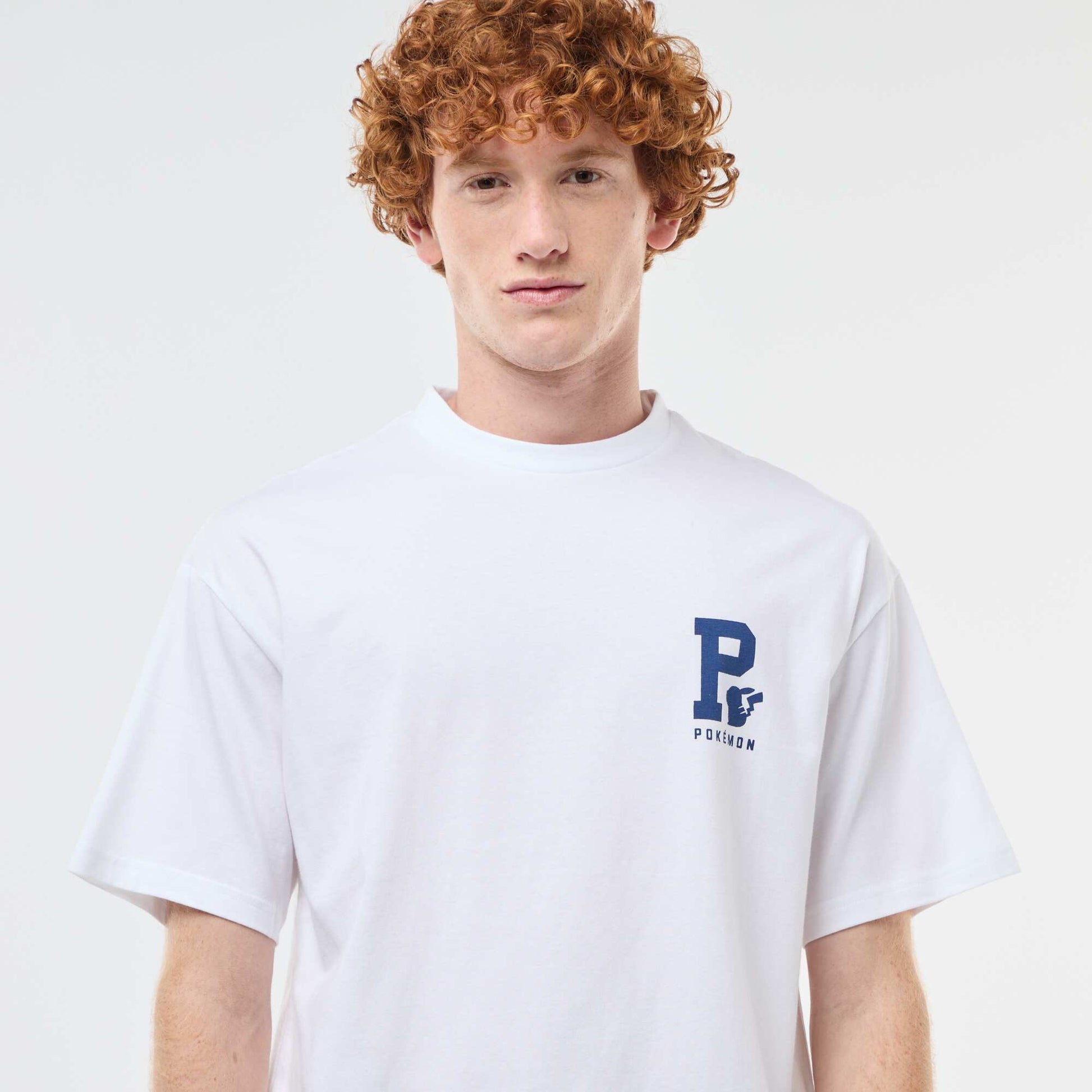 T-shirt à manches courtes imprimé recto-verso 'Pikachu' 'Pokémon' BLANC