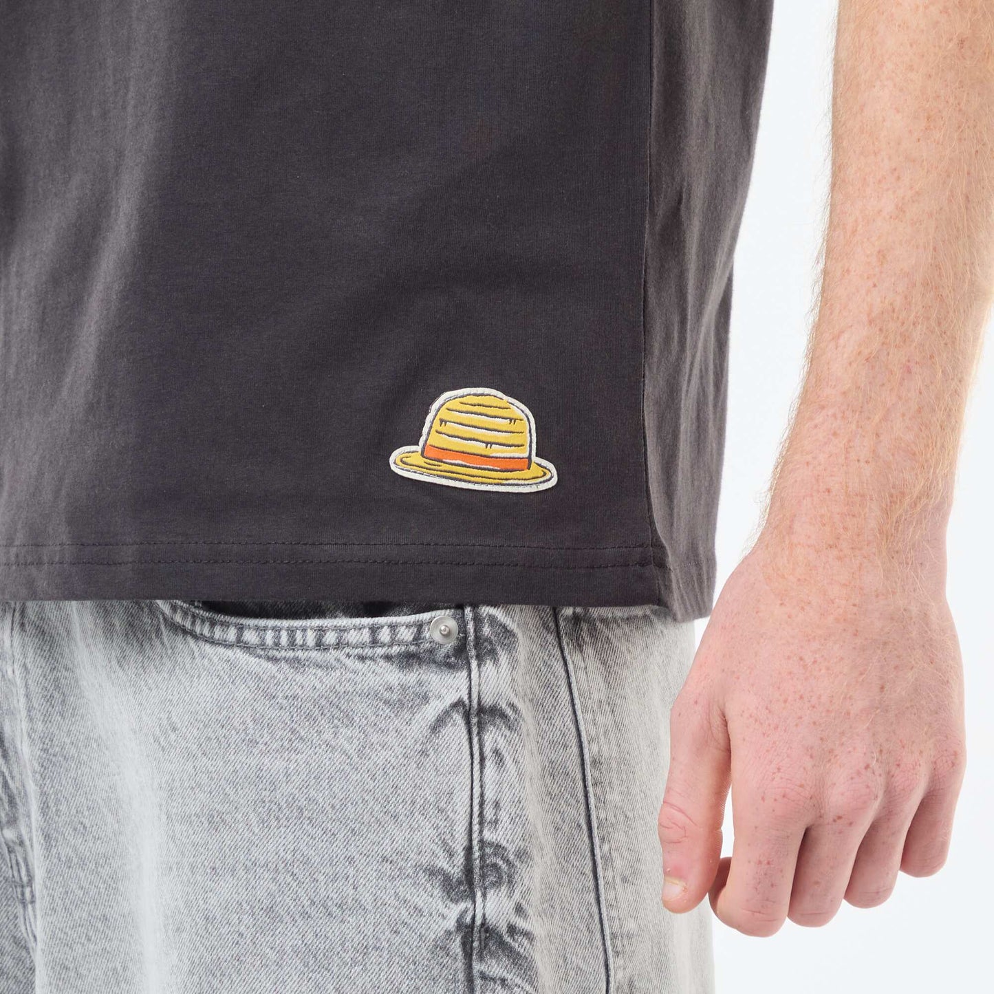 T-shirt à manches courtes imprimé recto-verso 'One Piece' NOIR