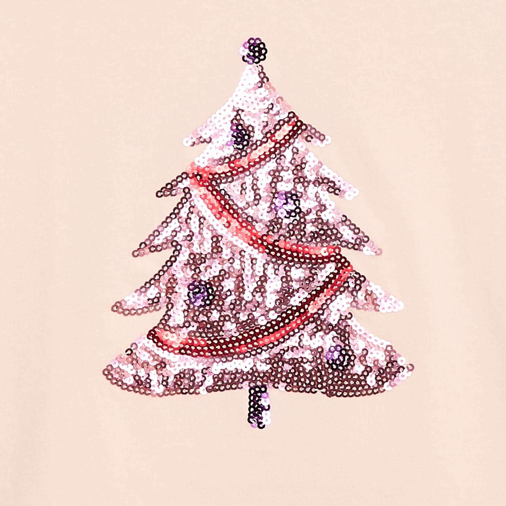 T-shirt manches longues avec sequins ROSE