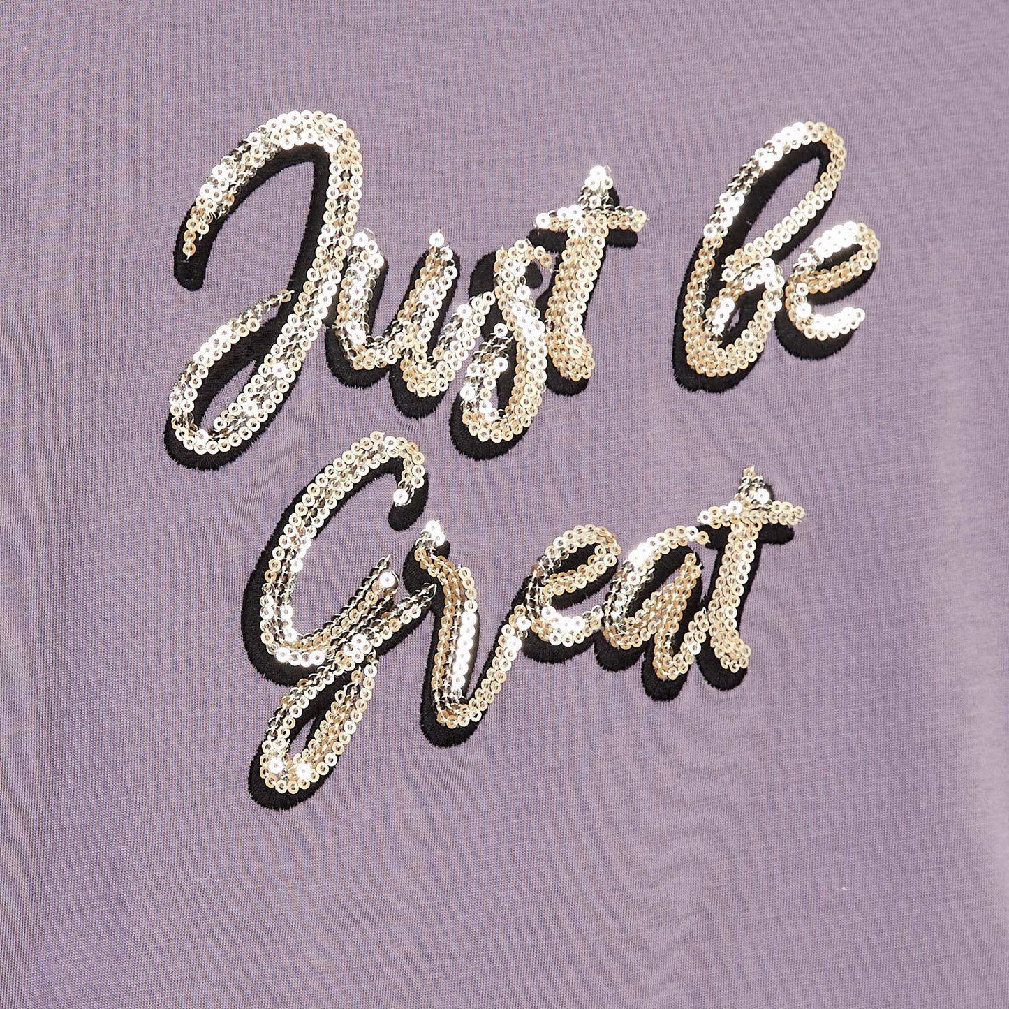 T-shirt manches longues avec sequins VIOLET