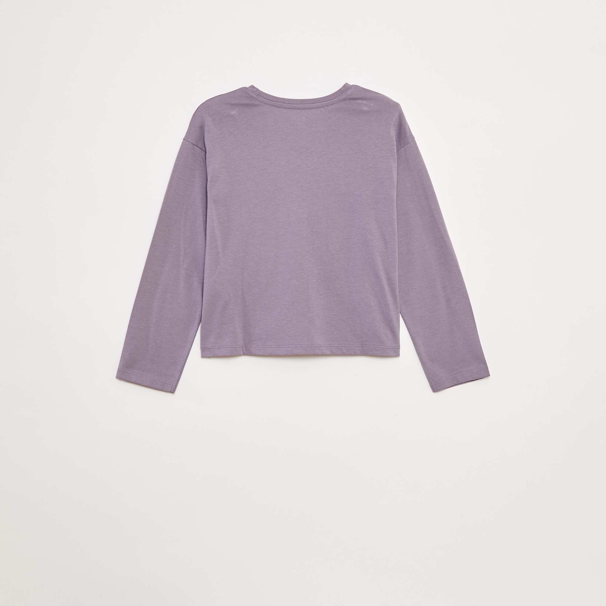 T-shirt manches longues avec sequins VIOLET