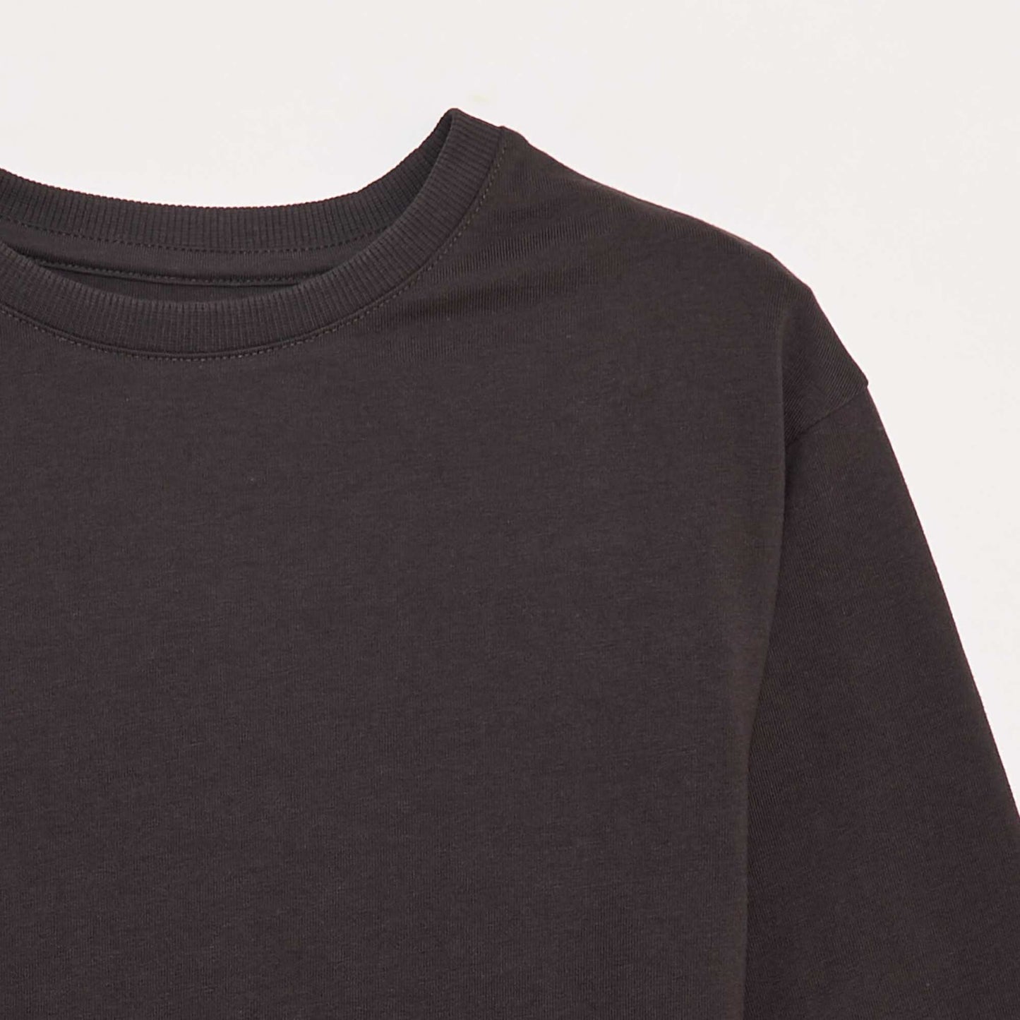 T-shirt en jersey manches longues NOIR