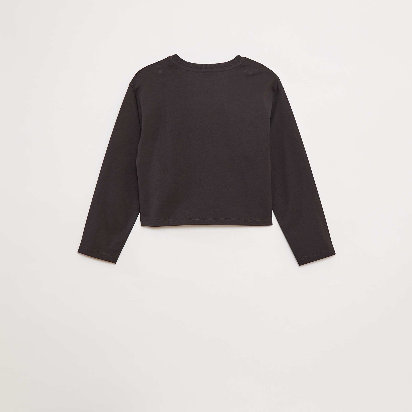 T-shirt en jersey manches longues NOIR