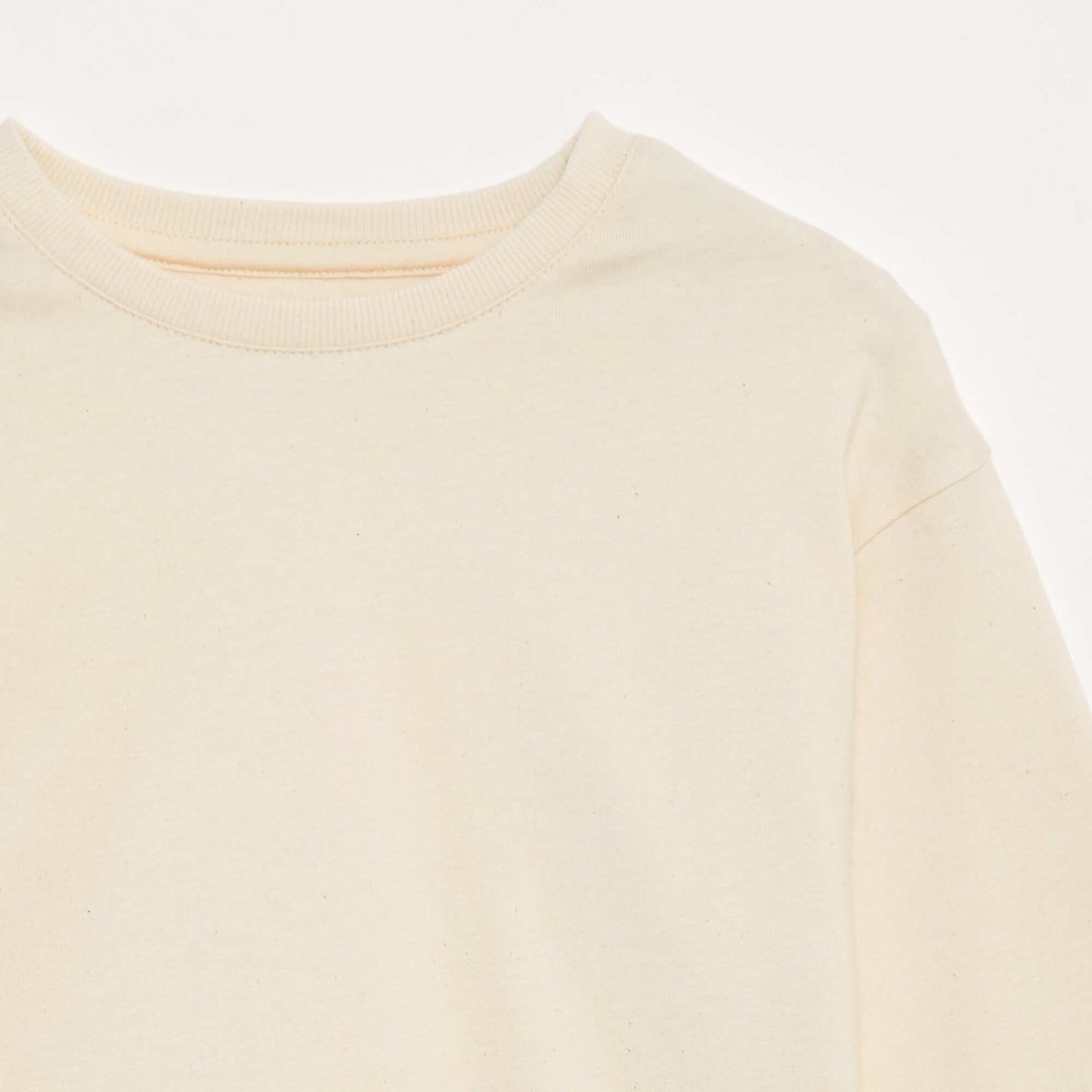 T-shirt en jersey manches longues BEIGE