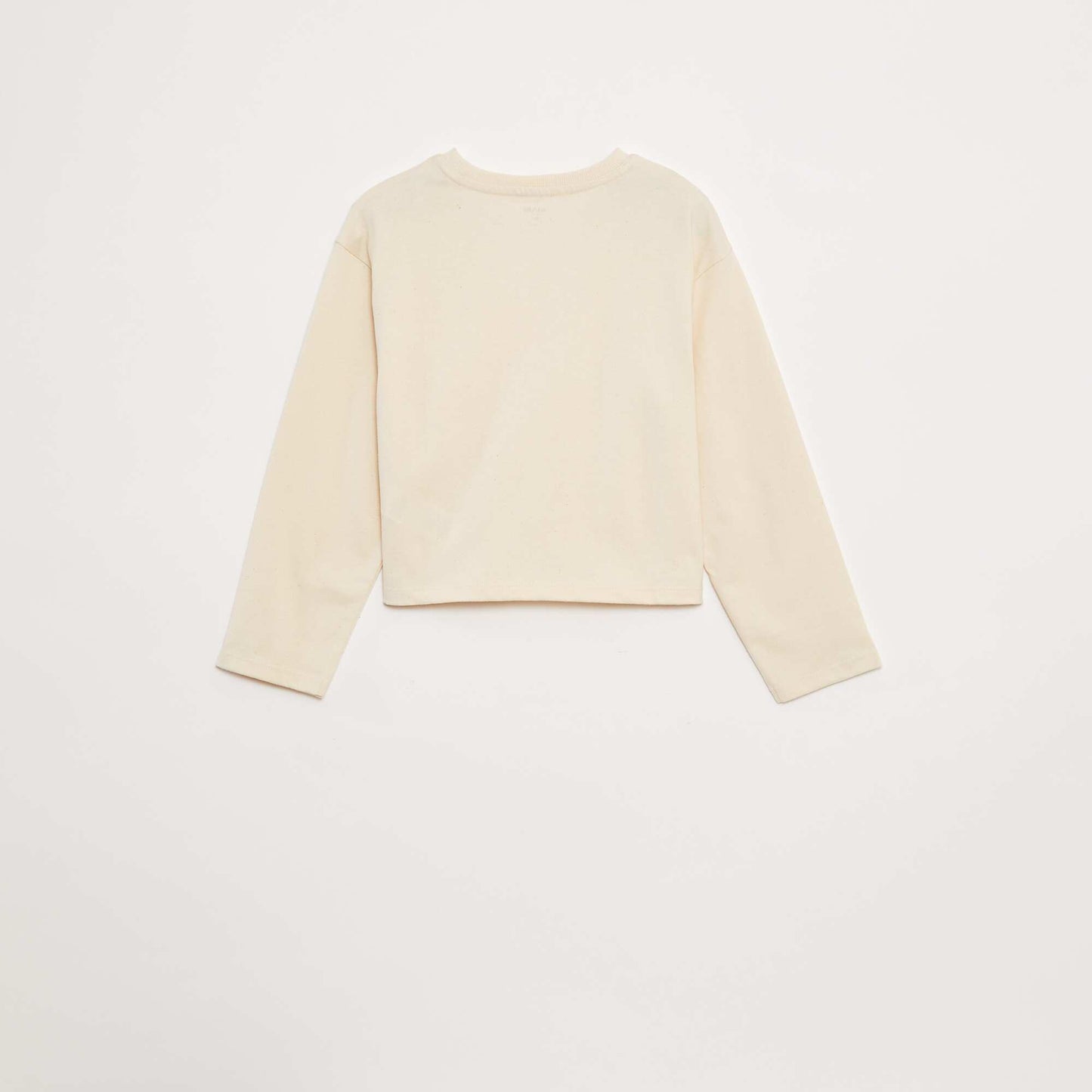 T-shirt en jersey manches longues BEIGE