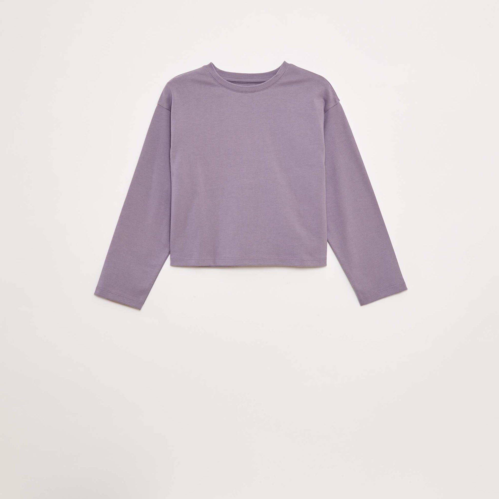 T-shirt en jersey manches longues VIOLET