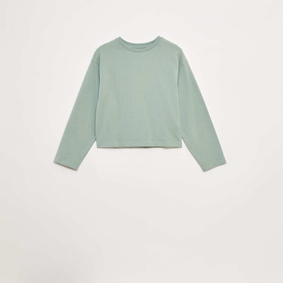 T-shirt en jersey manches longues VERT