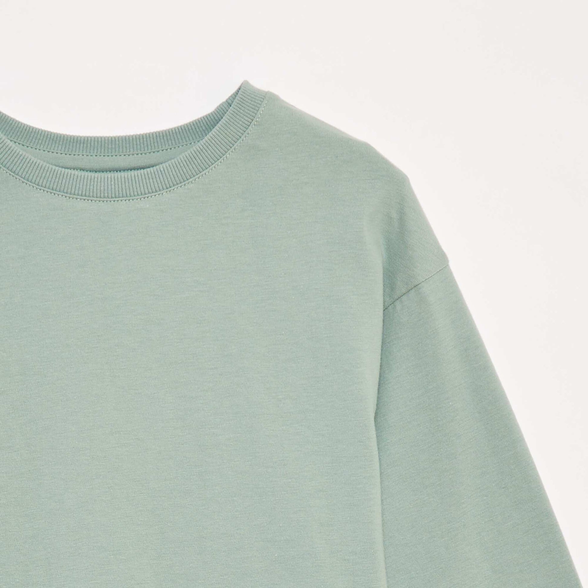 T-shirt en jersey manches longues VERT