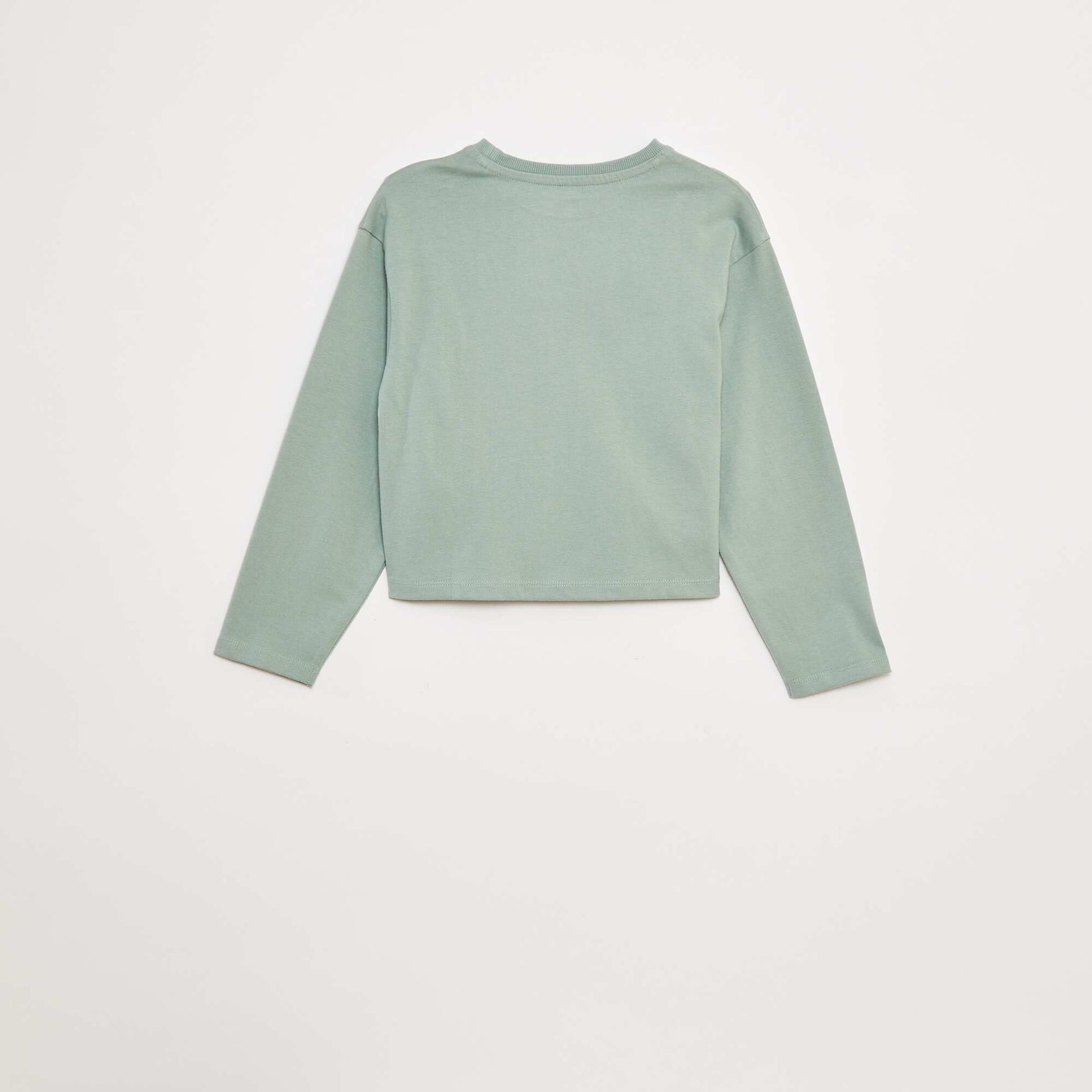 T-shirt en jersey manches longues VERT