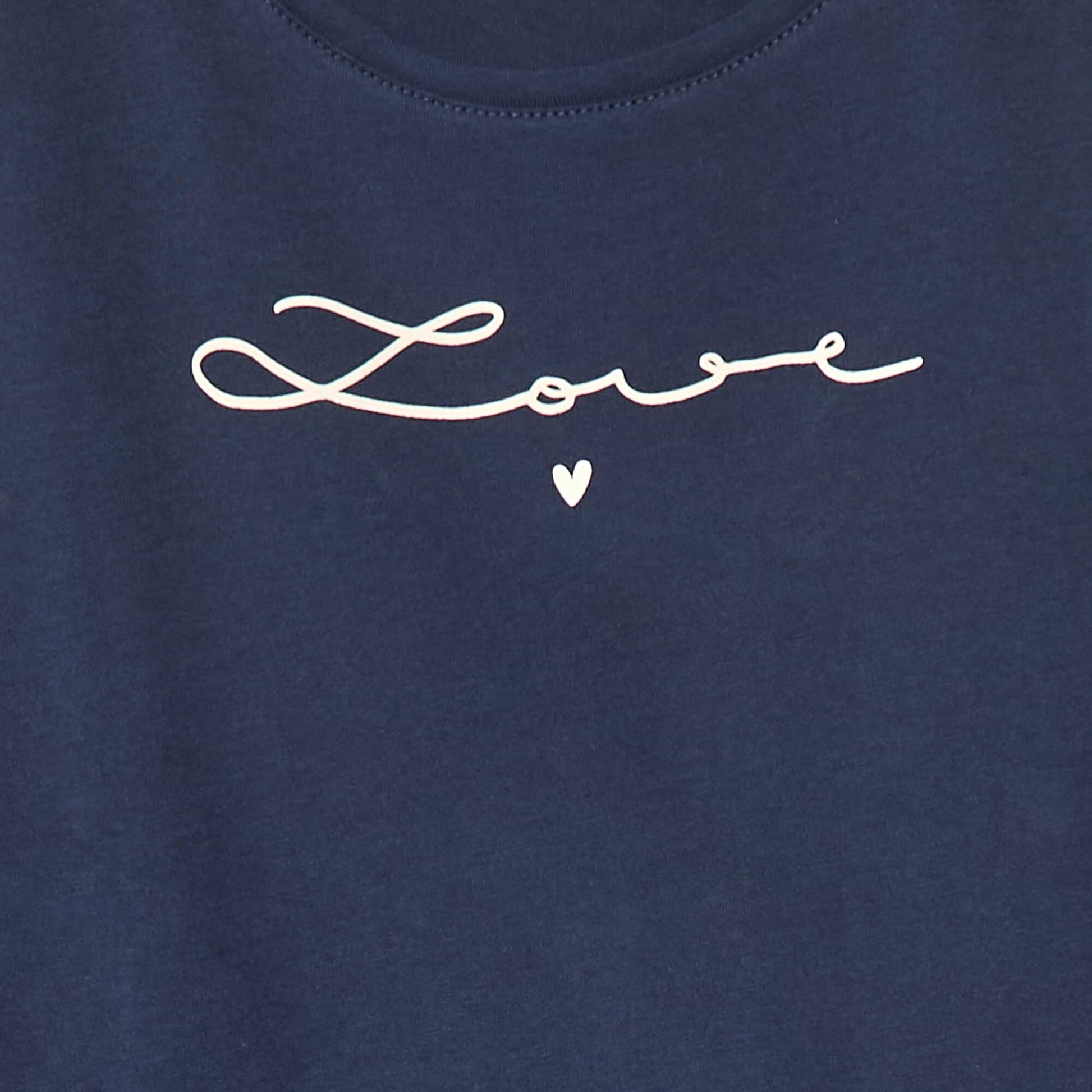 T-shirt imprimé BLEU MARINE