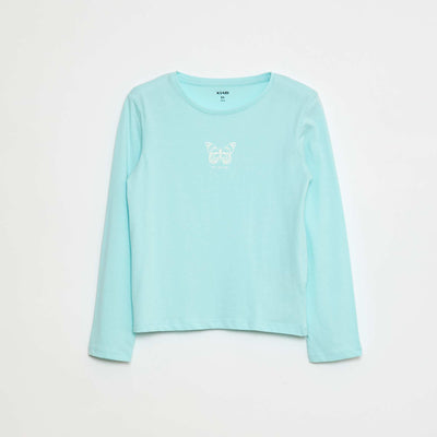 T-shirt imprimé BLEU TURQUOISE