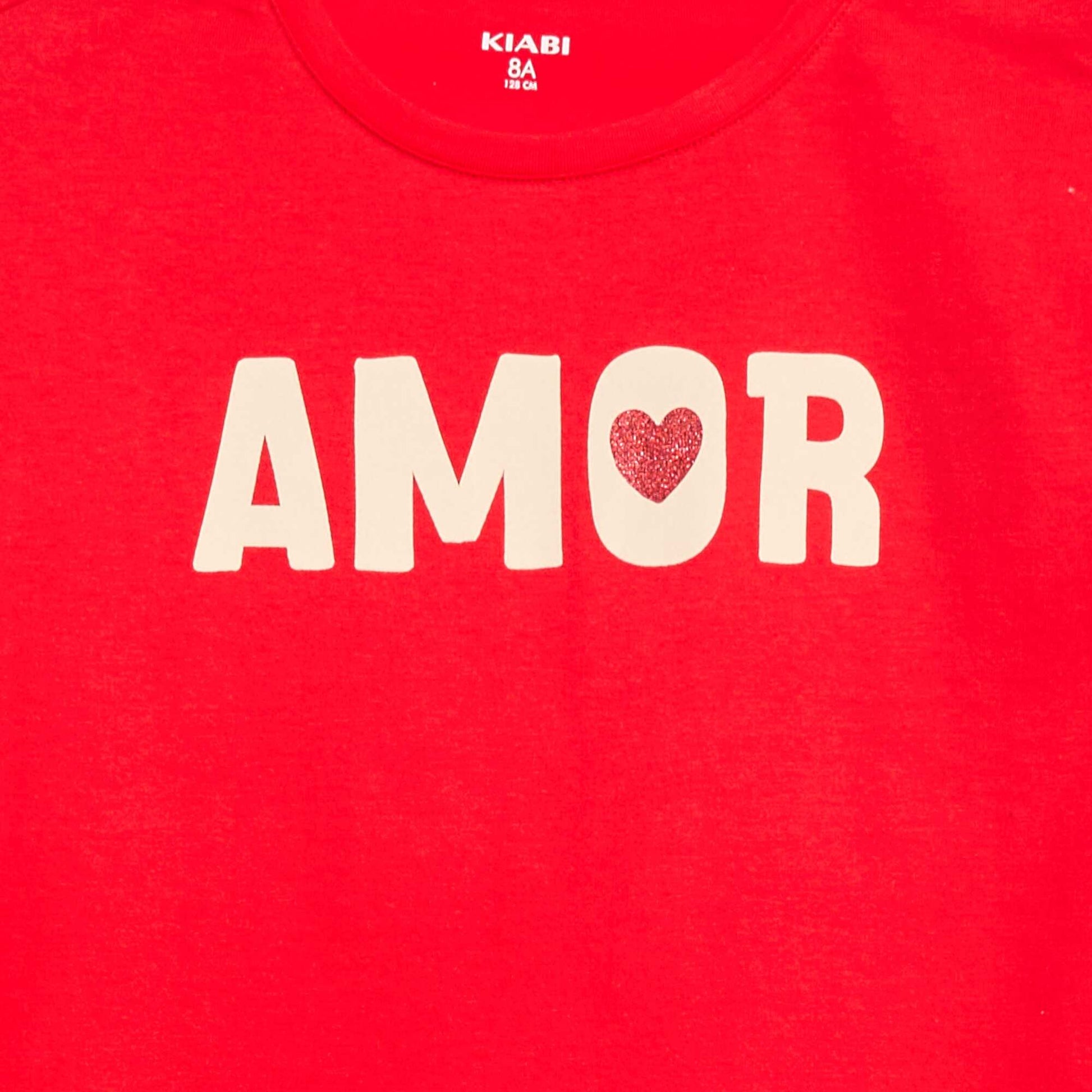 T-shirt imprimé manches longues ROUGE