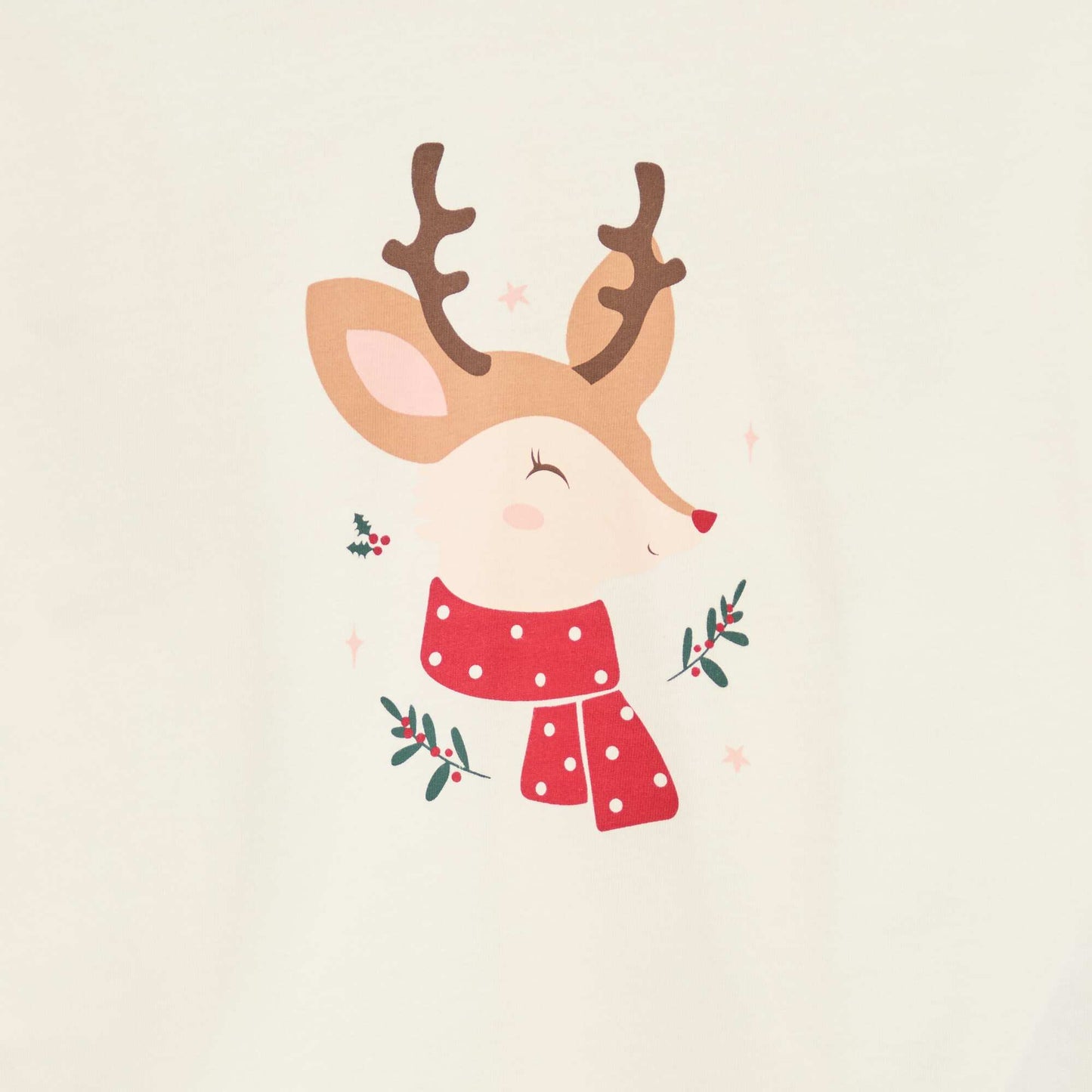 T-shirt imprimé manches longues BLANC