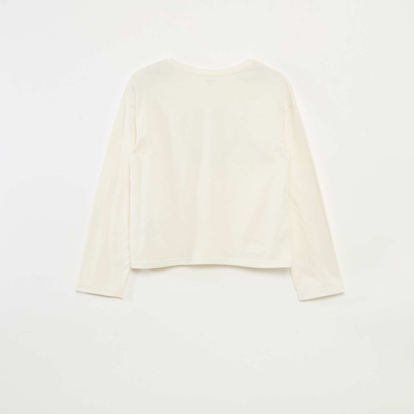 T-shirt imprimé manches longues BLANC