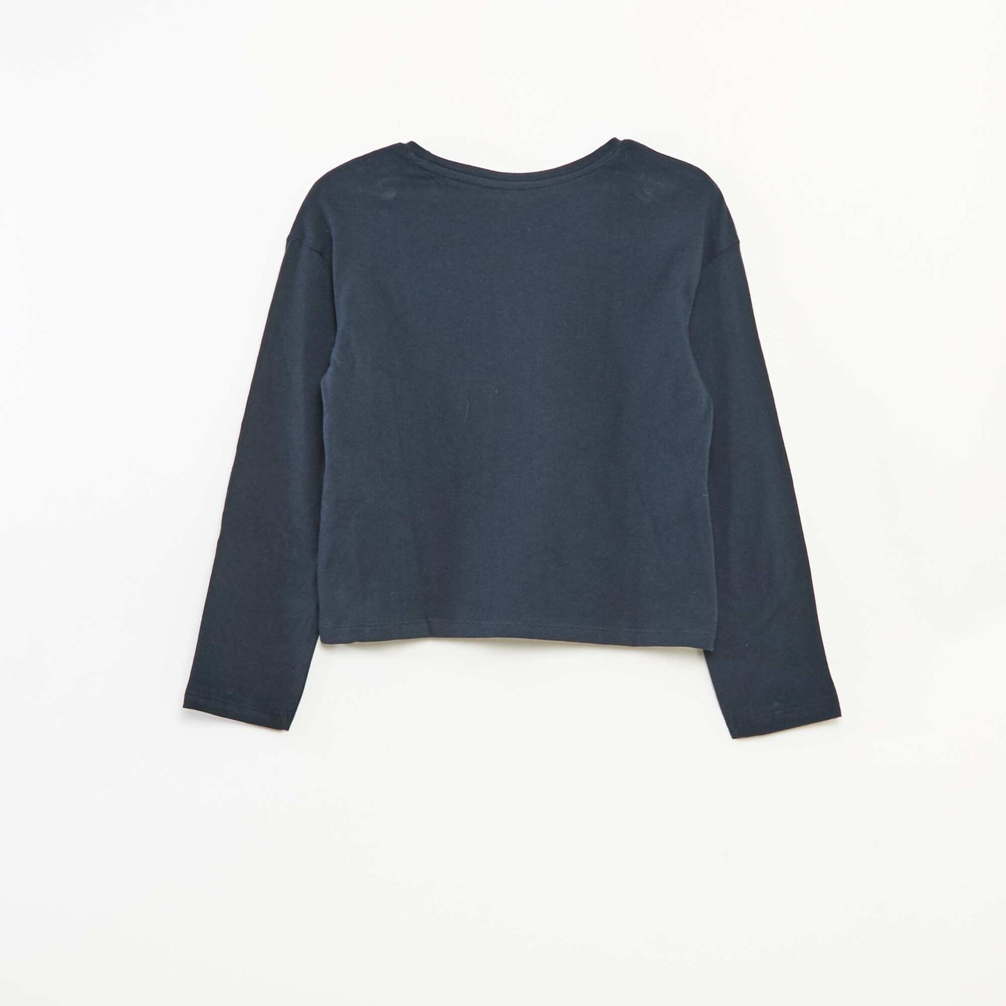 T-shirt imprimé manches longues BLEU