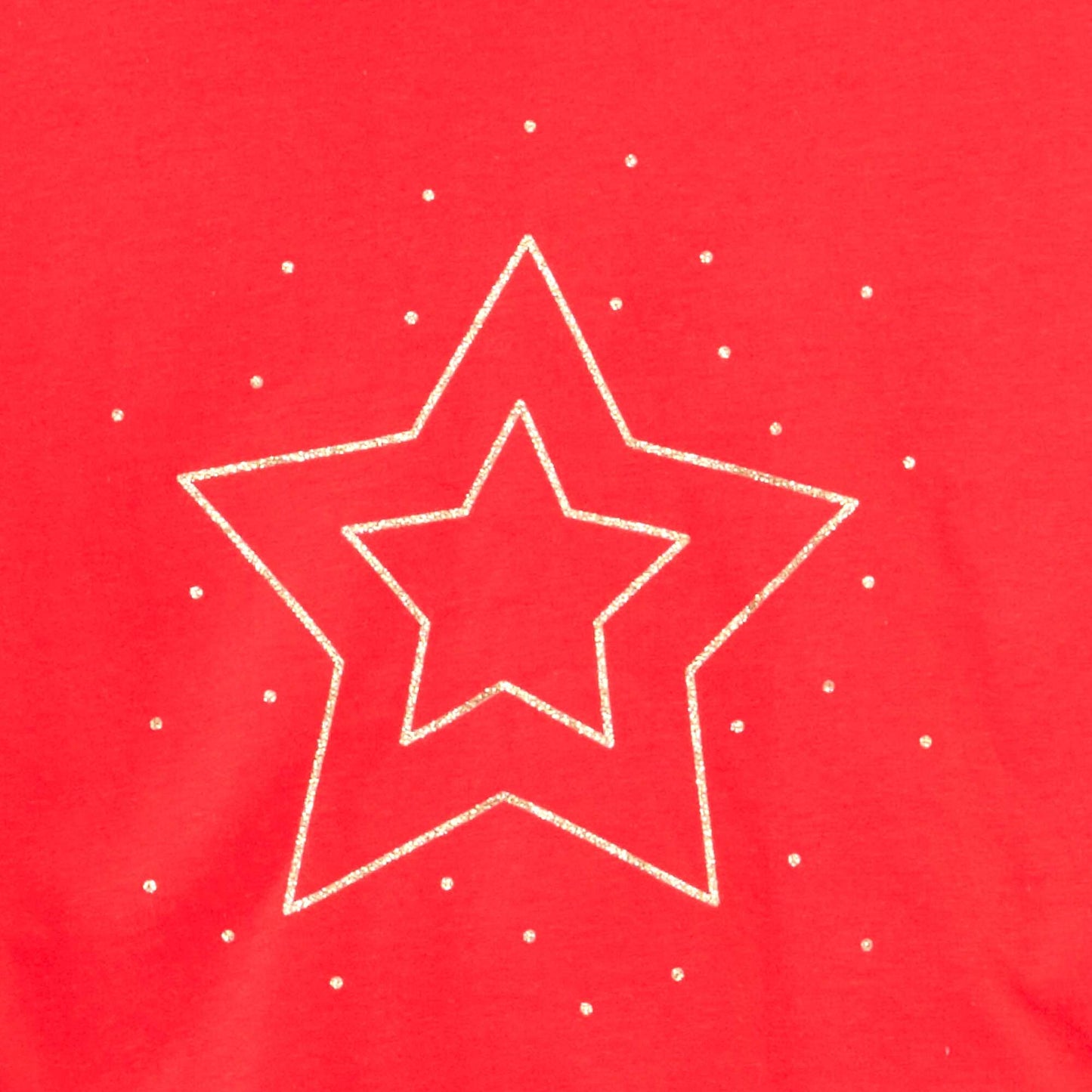 T-shirt imprimé manches longues ROUGE