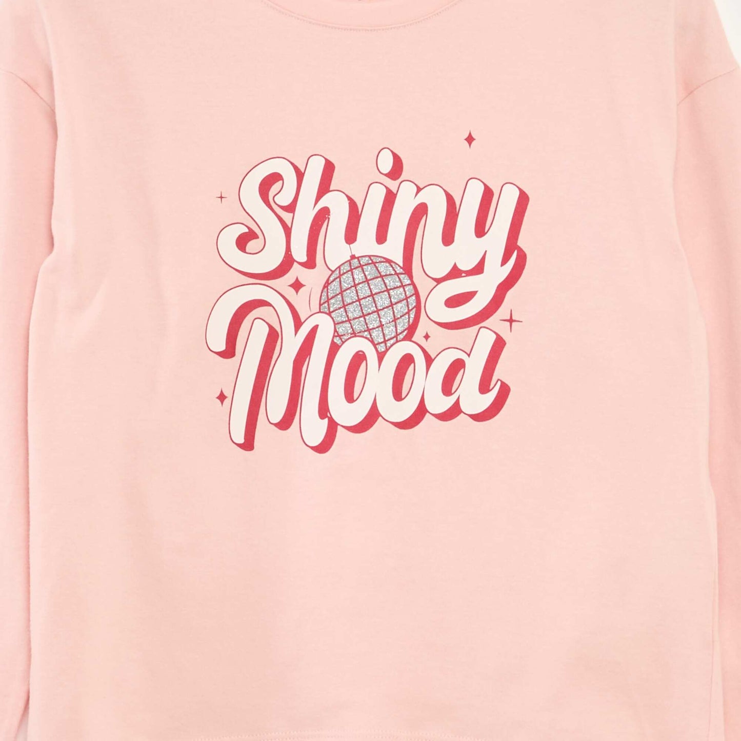 T-shirt imprimé manches longues ROSE