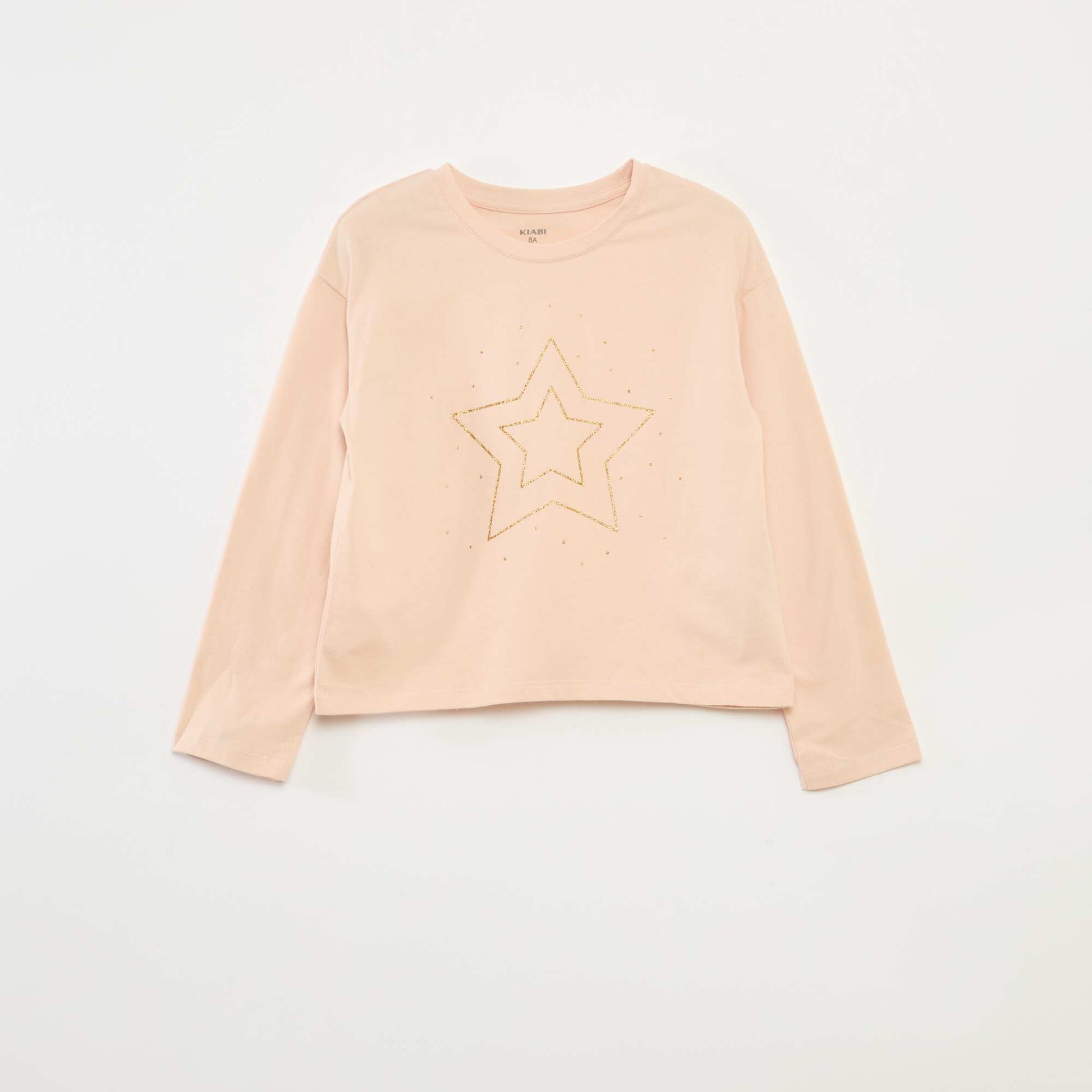T-shirt imprimé manches longues ROSE